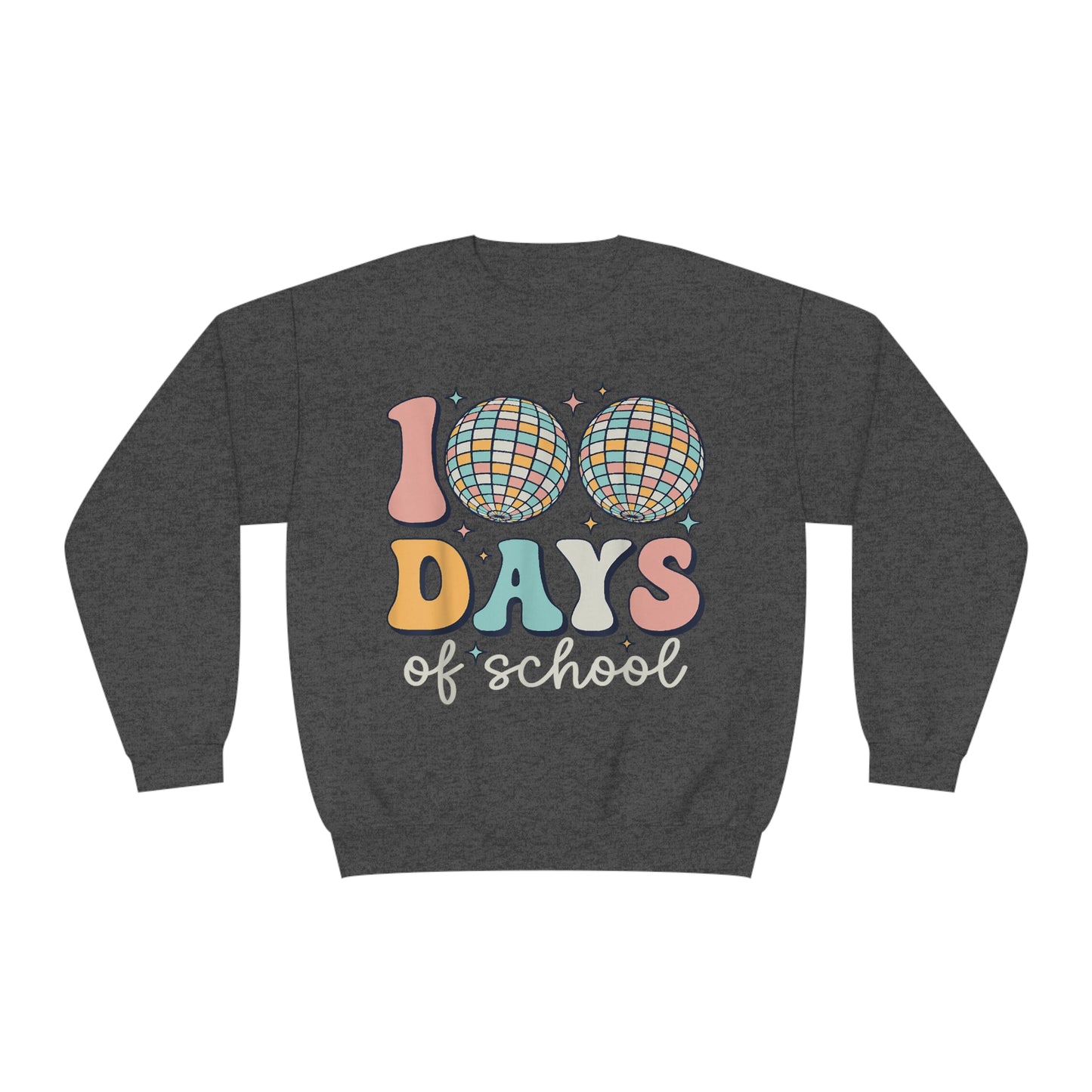 100 Days of School disco Balls Unisex NuBlend® Crewneck Sweatshirt