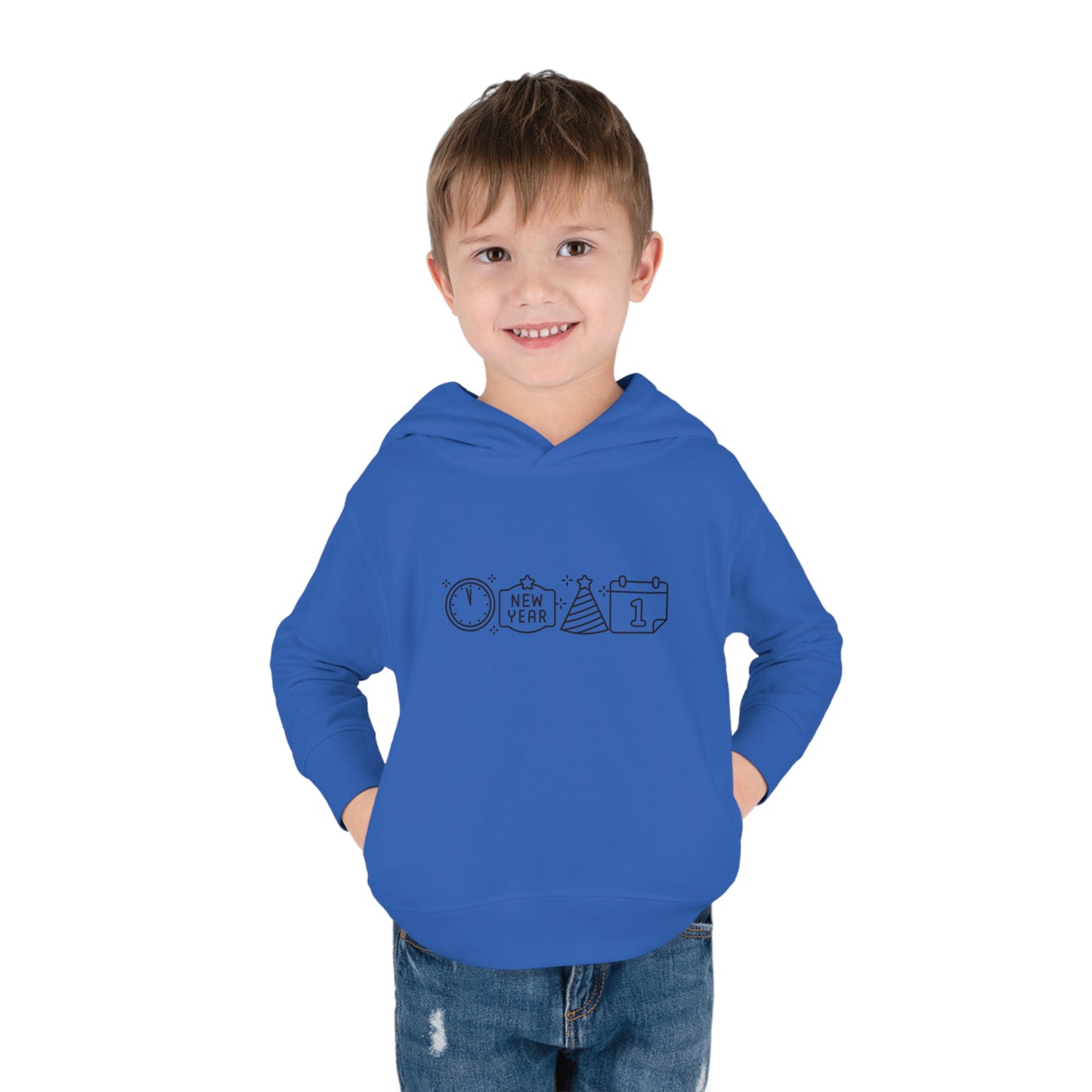 Simple New Years Symbols Toddler Pullover Fleece Hoodie