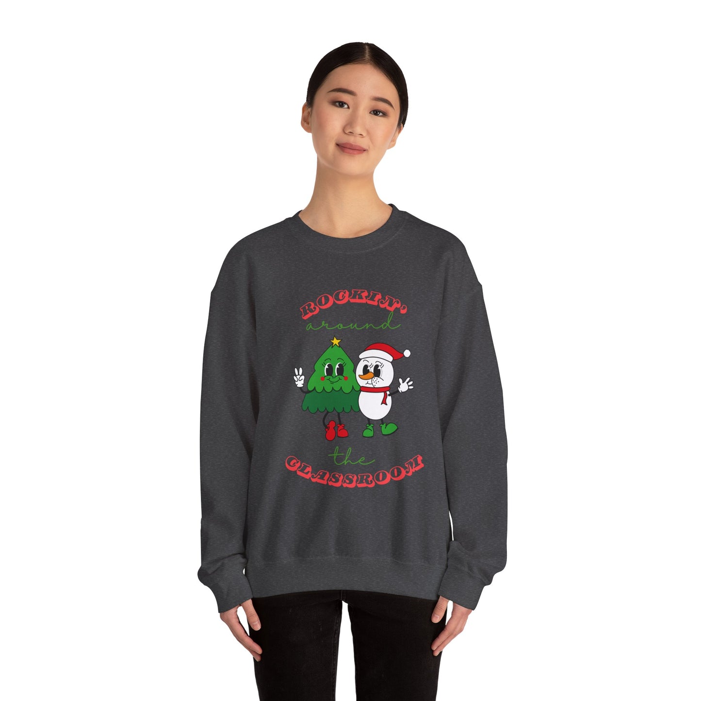 Rocking Around the Classroom Unisex Heavy Blend™ Crewneck Sweatshirt