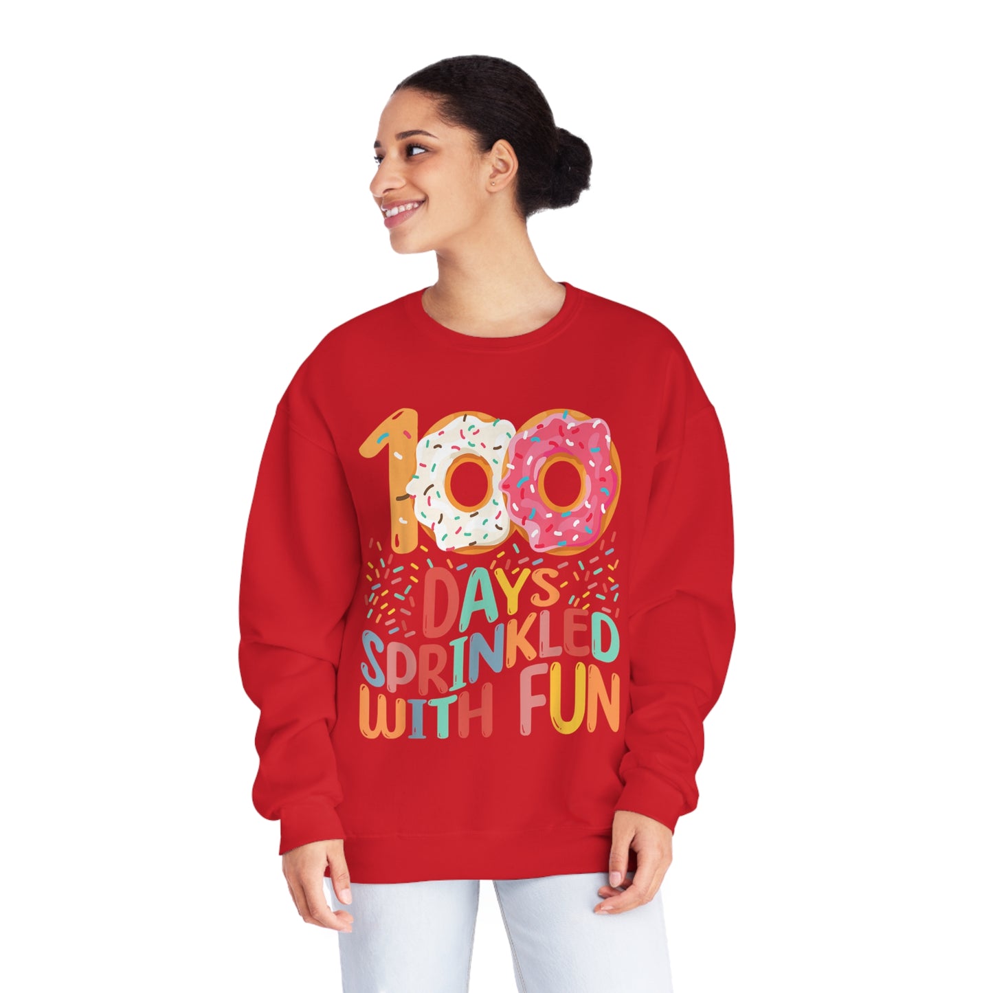 100 Days Sprinkled with Fun Unisex NuBlend® Crewneck Sweatshirt