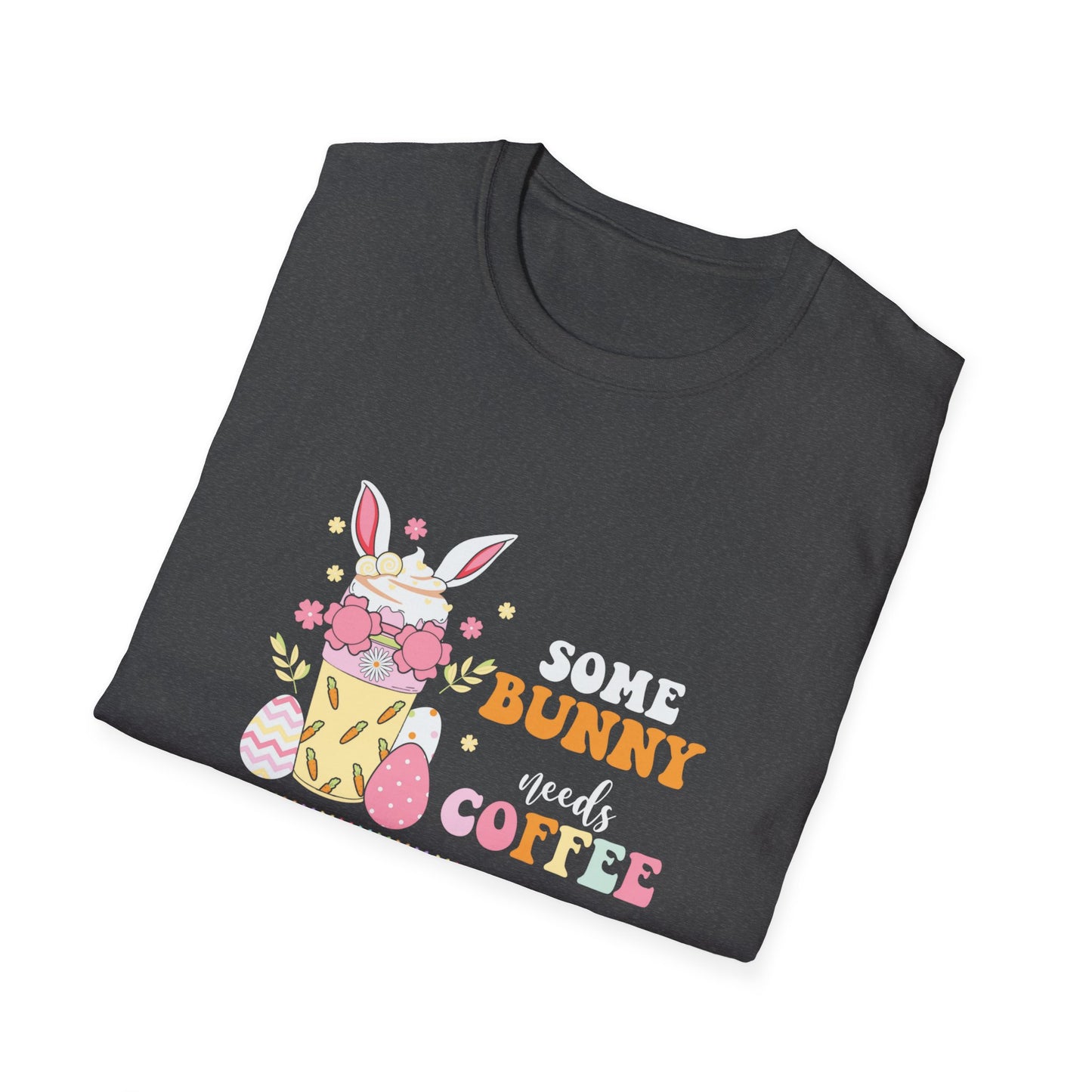 Some Bunny Needs Coffee Unisex Softstyle T-Shirt