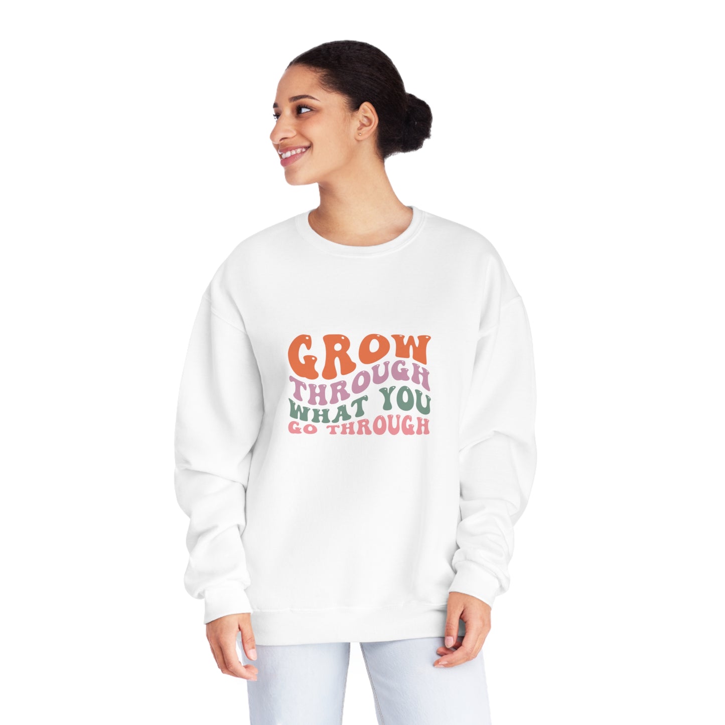 Grow Through What You Go Through Unisex NuBlend® Crewneck Sweatshirt
