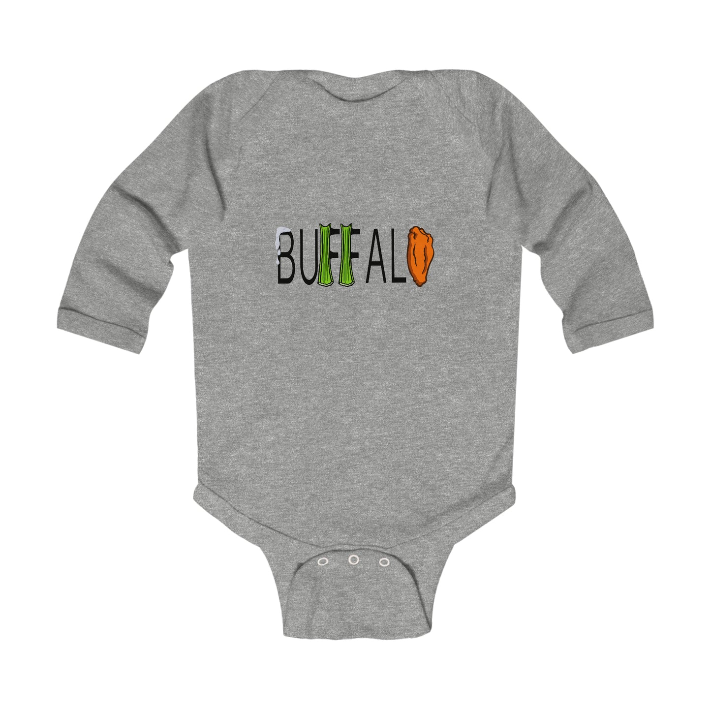 Buffalo Wing and Celery Infant Long Sleeve Bodysuit