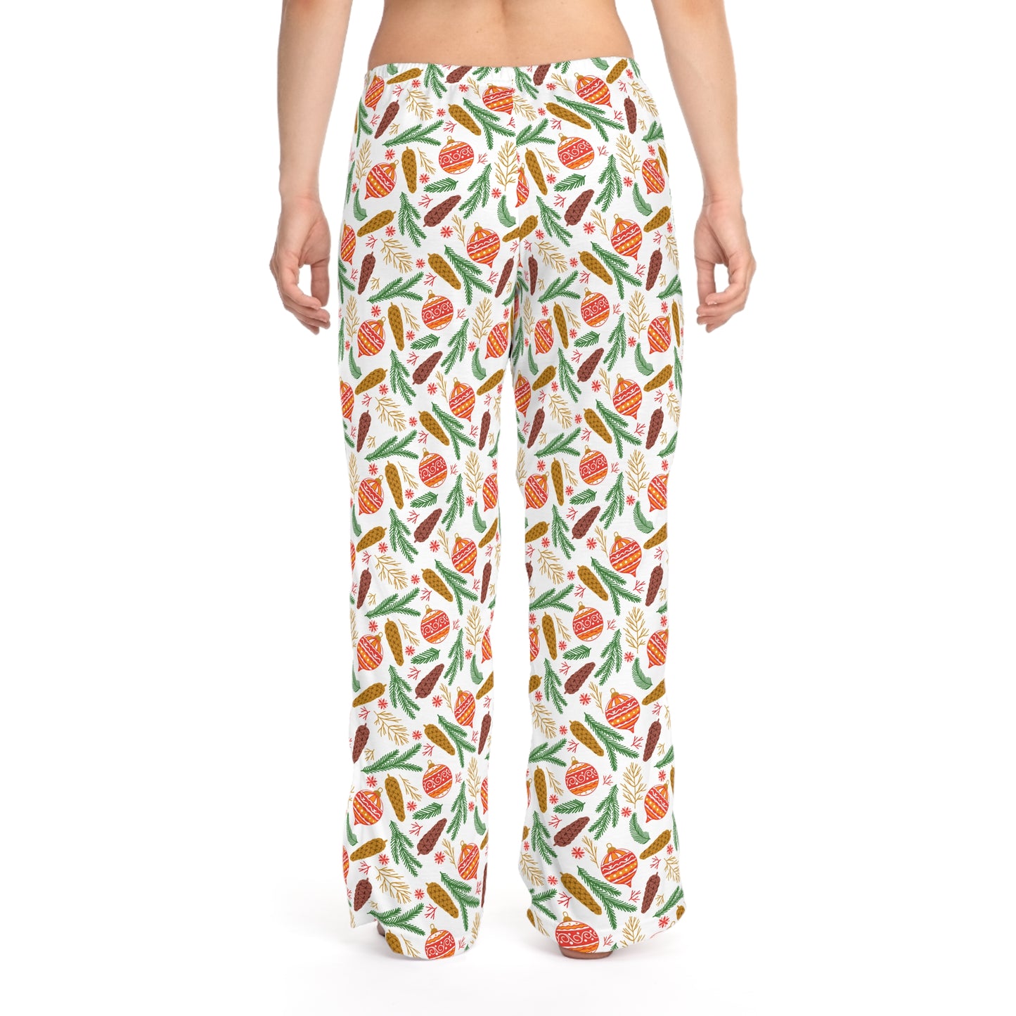 Festive Ornaments and Pinecones Women's Pajama Pants