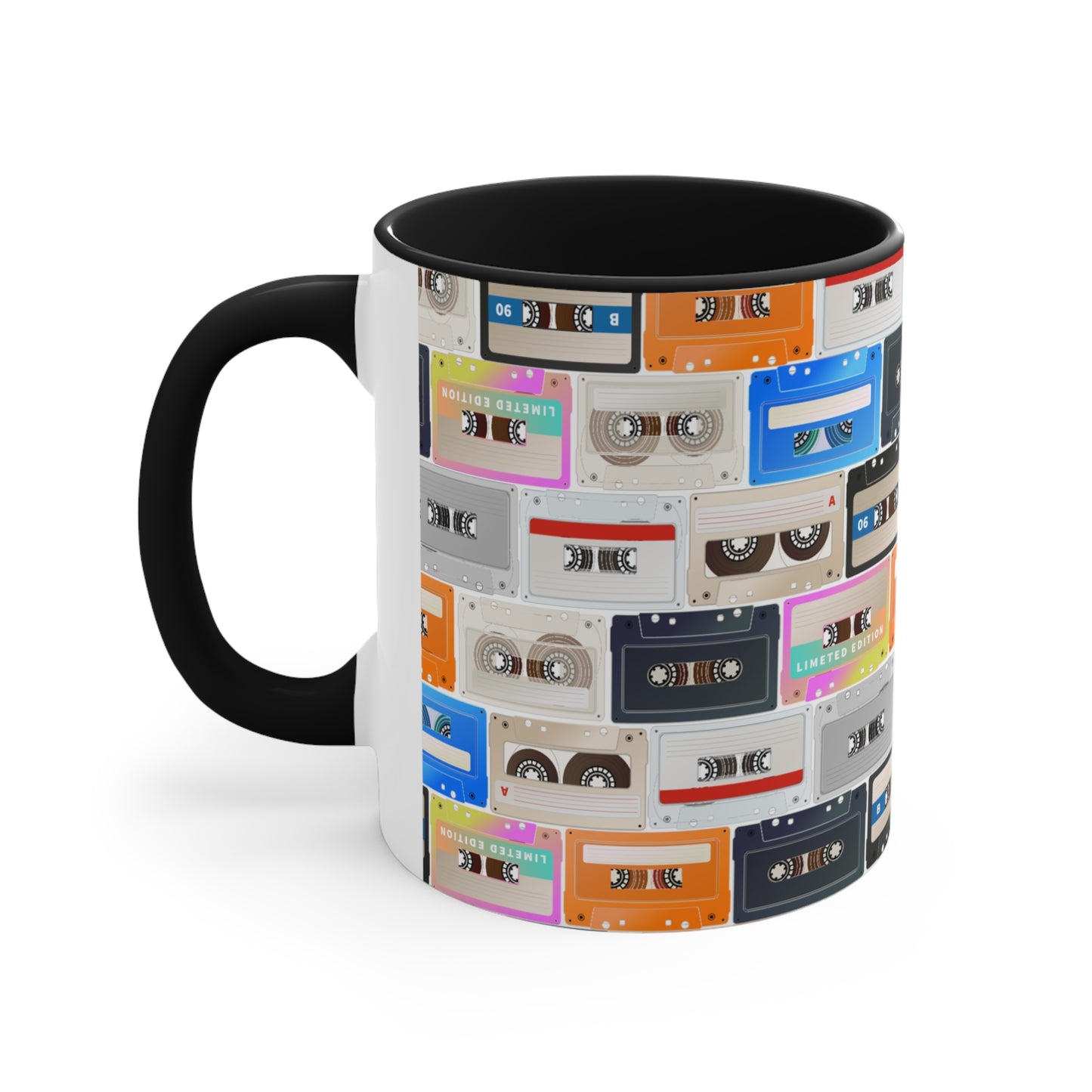 Cassette Design 1 Accent Coffee Mug, 11oz