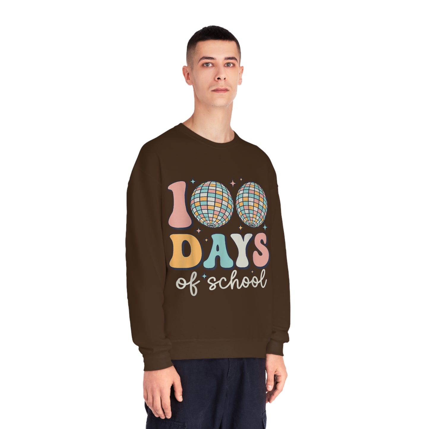 100 Days of School disco Balls Unisex NuBlend® Crewneck Sweatshirt