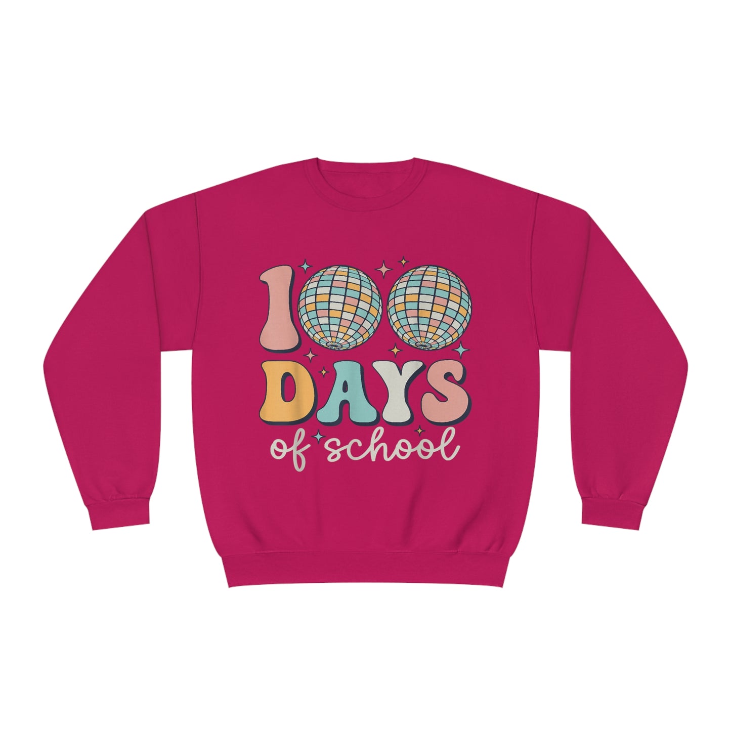 100 Days of School disco Balls Unisex NuBlend® Crewneck Sweatshirt
