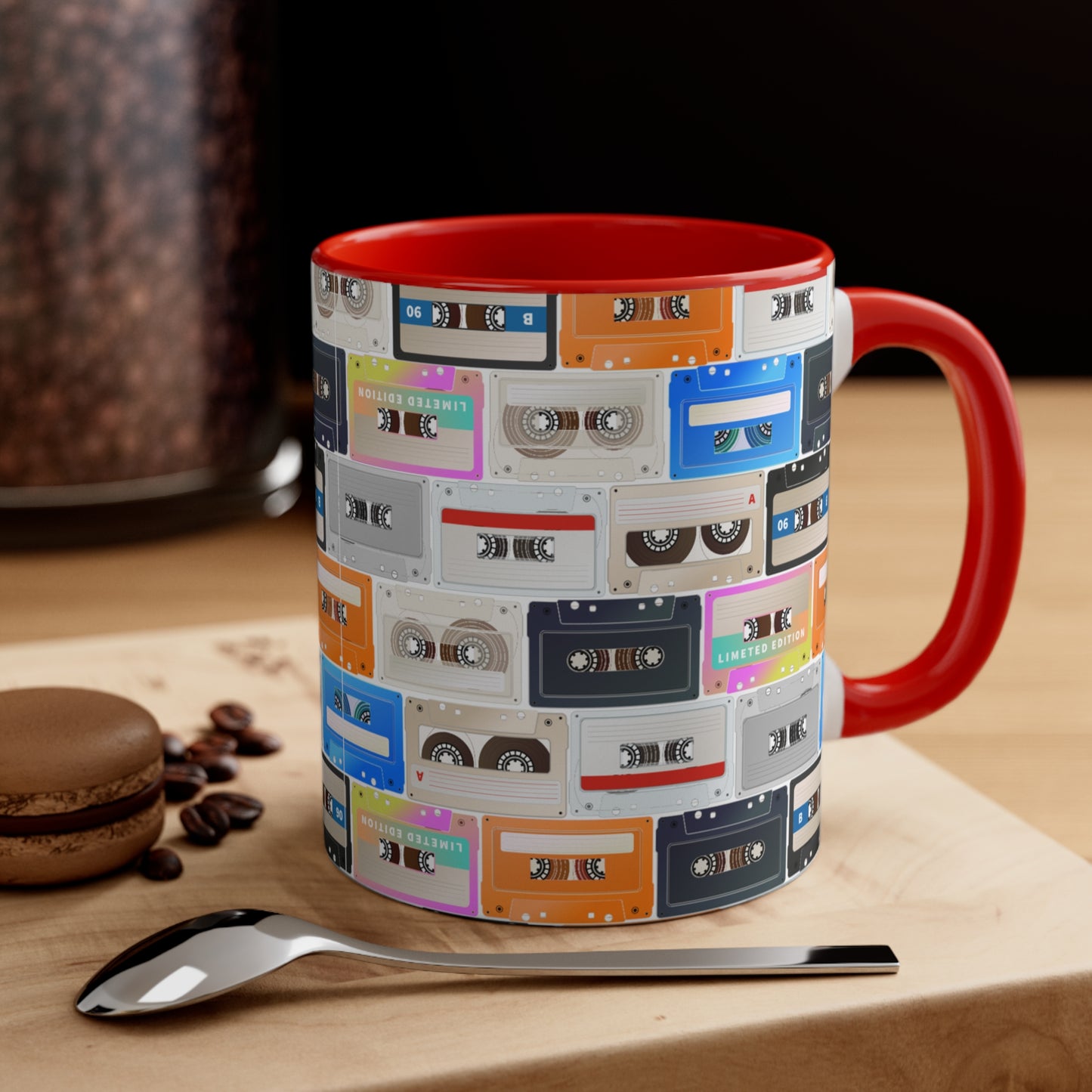 Cassette Design 1 Accent Coffee Mug, 11oz