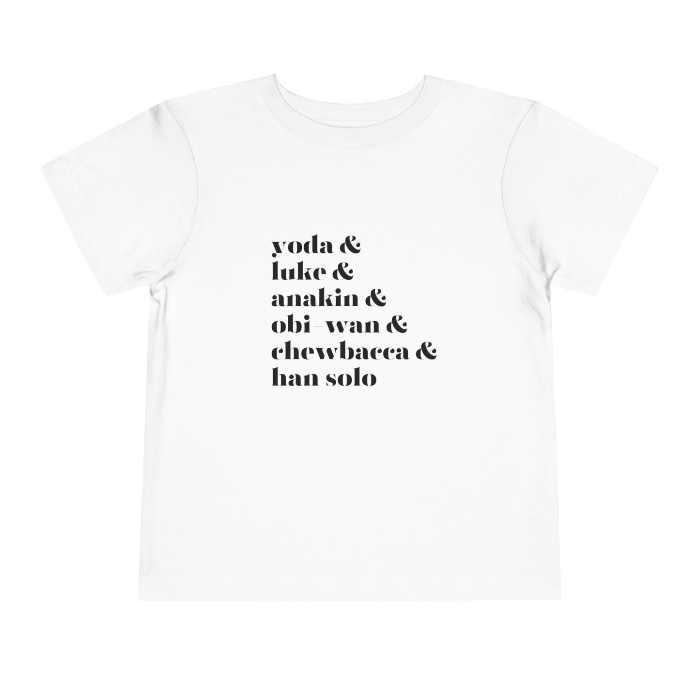 Yoda Luke Anakin Toddler Short Sleeve Tee