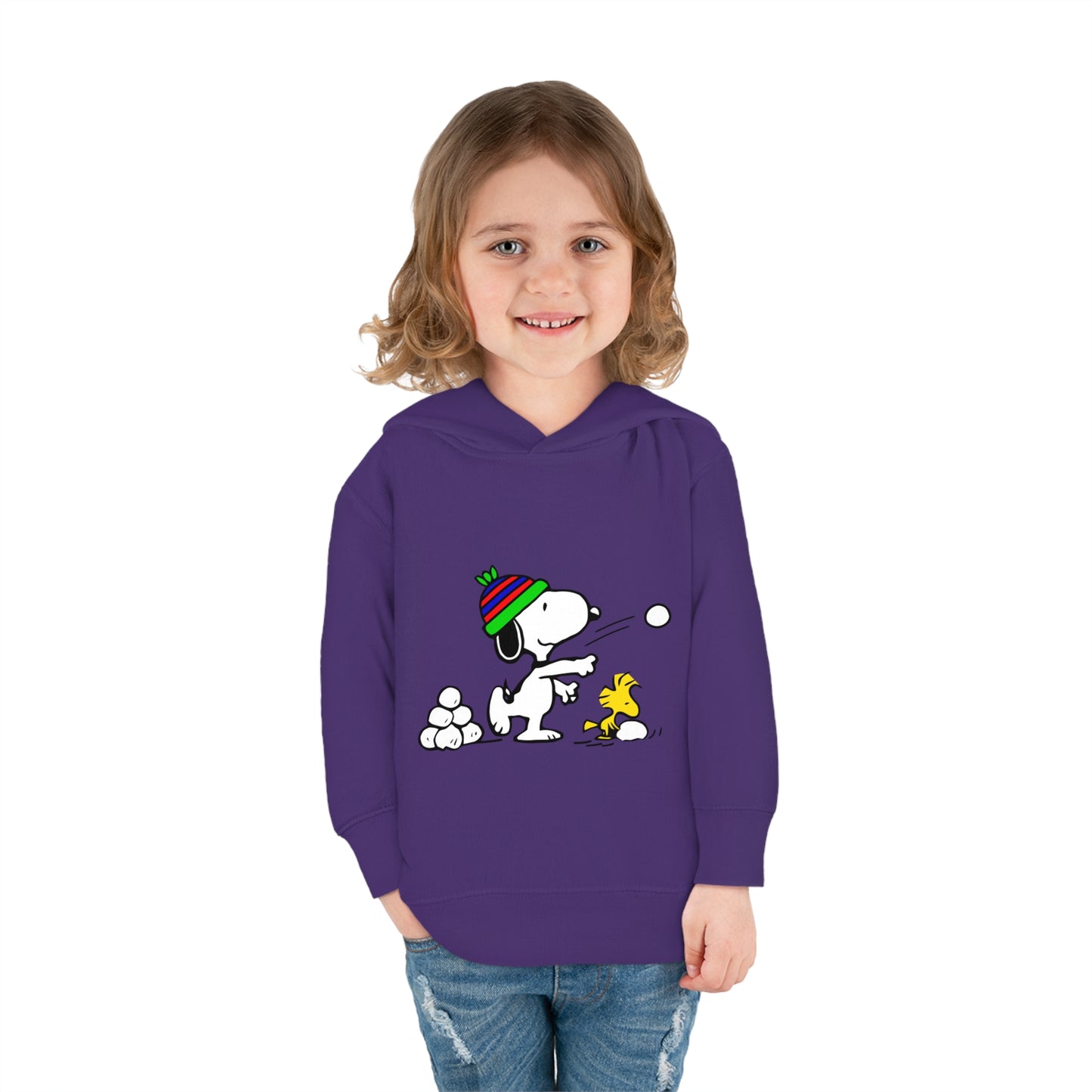 Snoopy Snowballs Toddler Pullover Fleece Hoodie