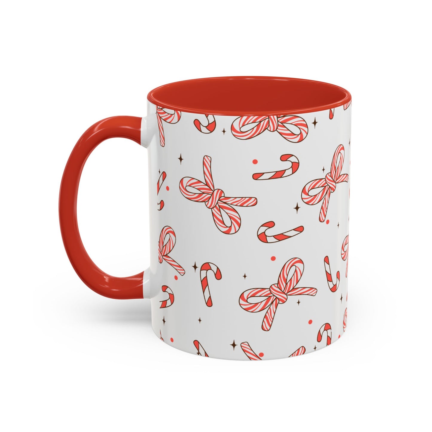 Candy Cane Ribbons Accent Coffee Mug (11, 15oz)