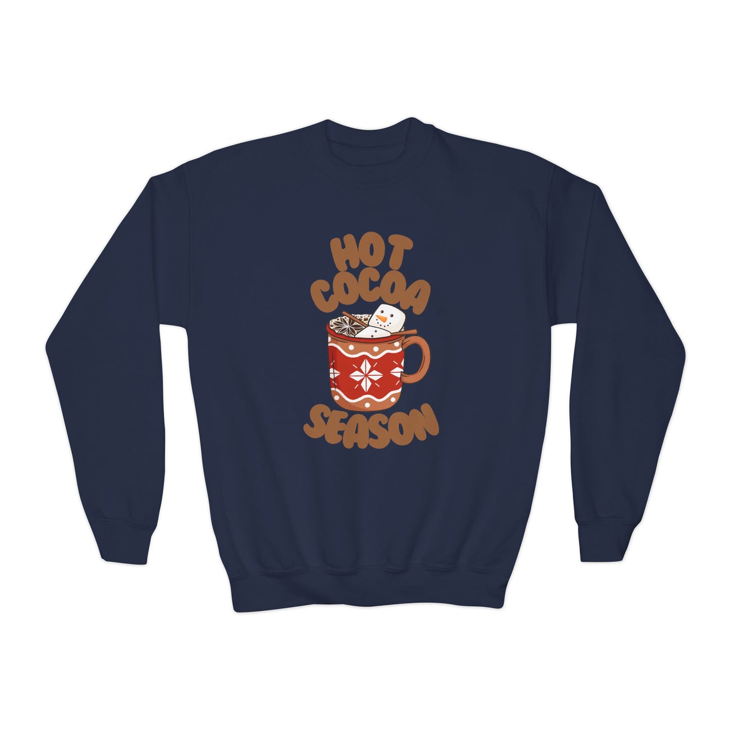 Hot Cocoa Season Youth Crewneck Sweatshirt