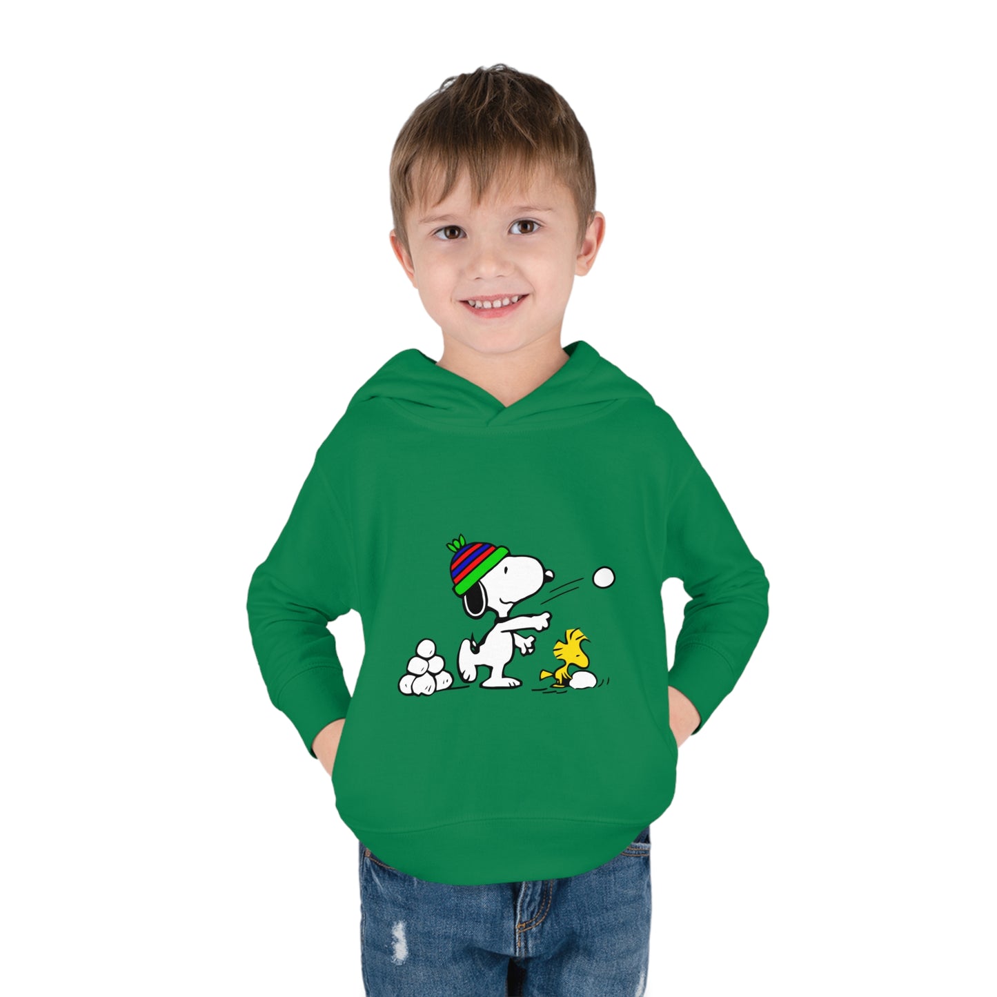 Snoopy Snowballs Toddler Pullover Fleece Hoodie