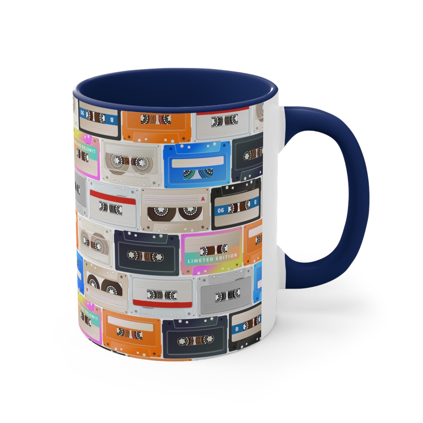 Cassette Design 1 Accent Coffee Mug, 11oz