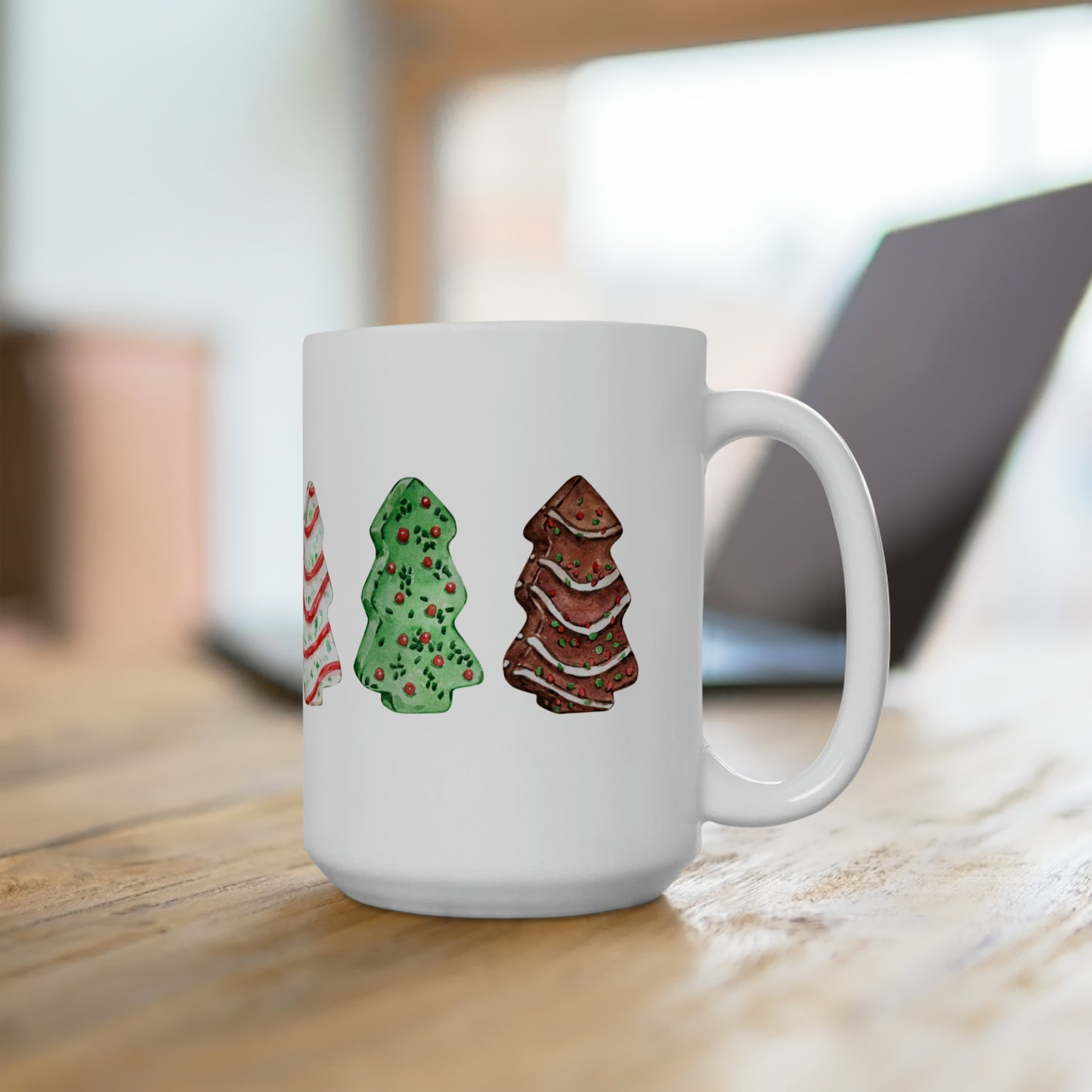Christmas Cakes Ceramic Mug 15oz