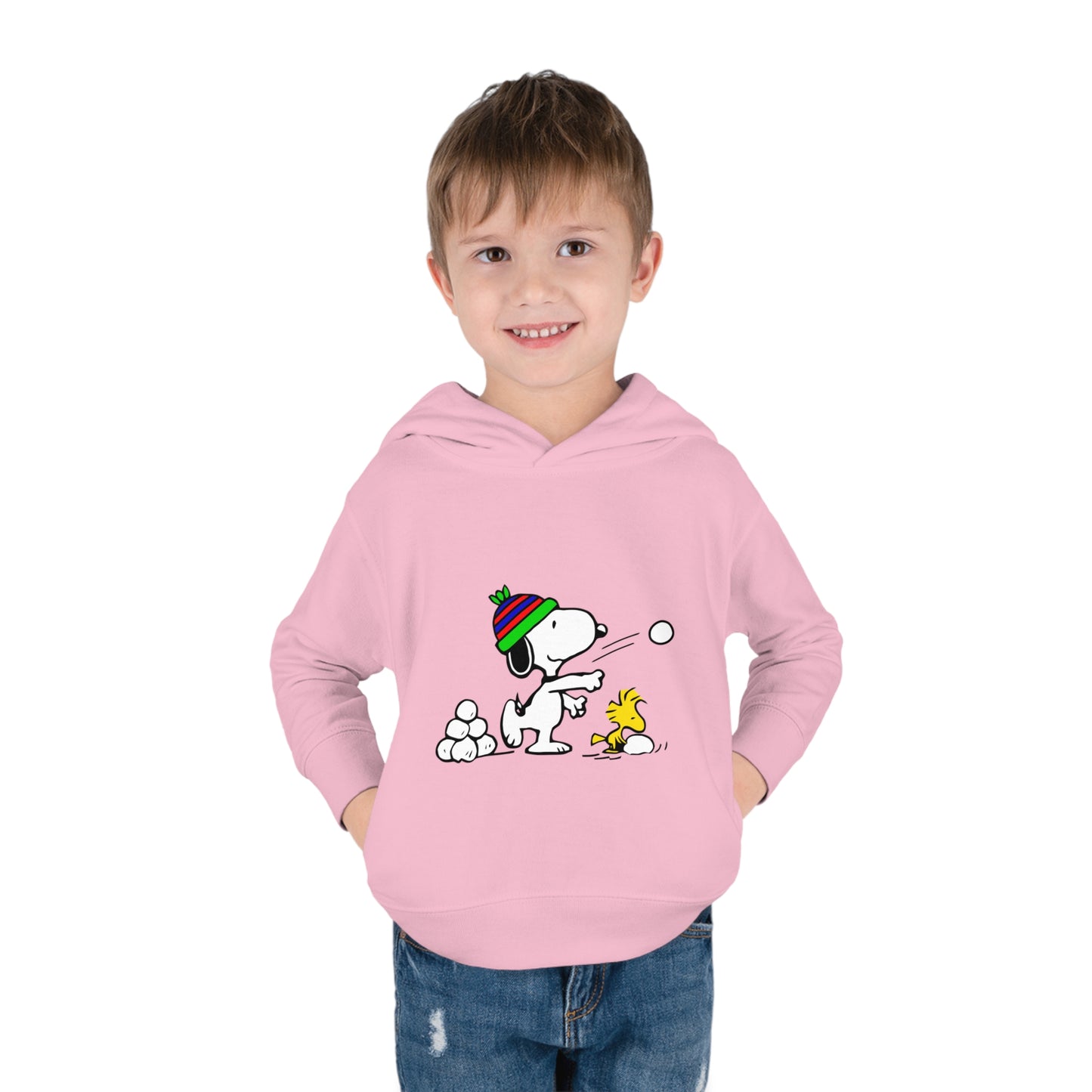 Snoopy Snowballs Toddler Pullover Fleece Hoodie