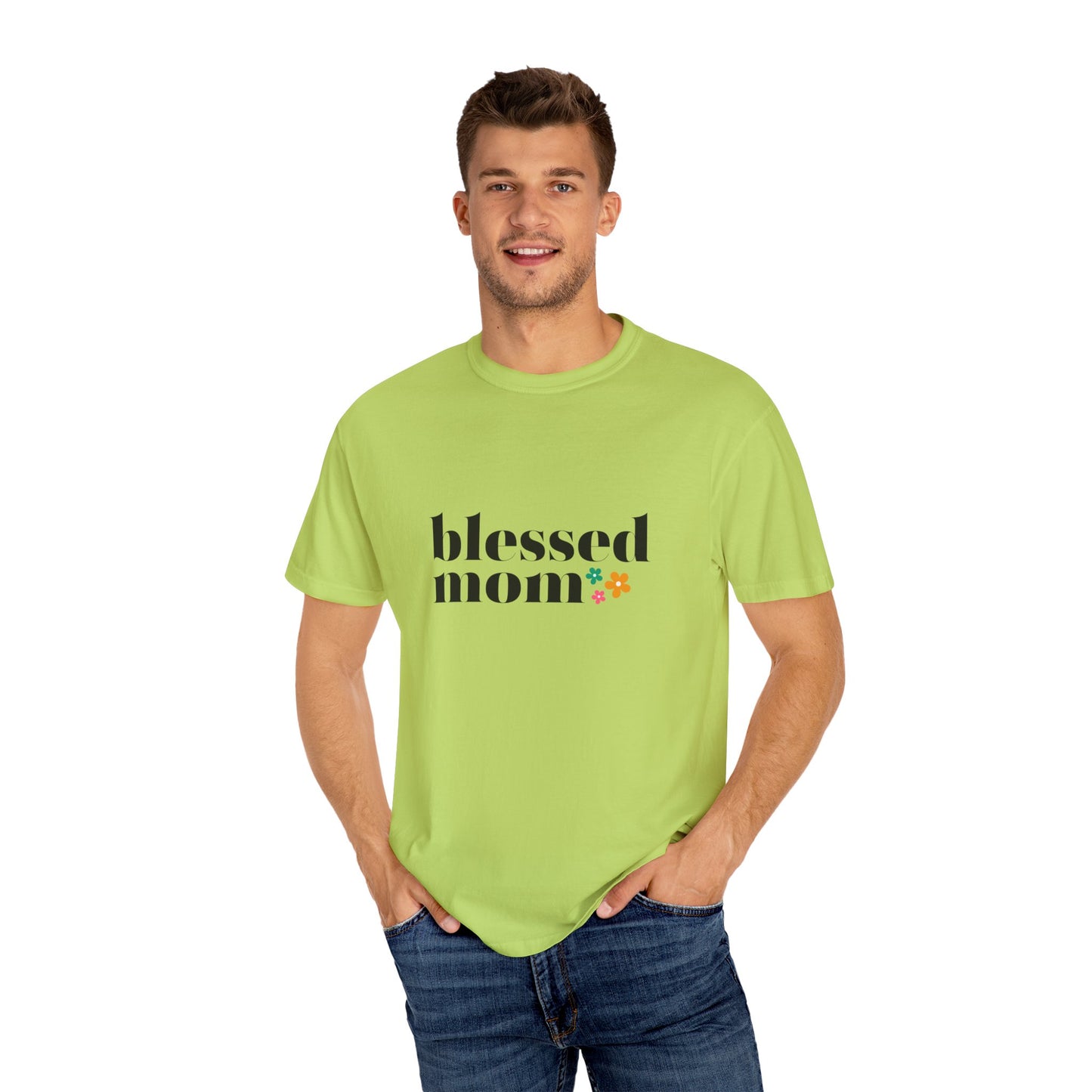 Blessed Mom Unisex Garment-Dyed T-shirt