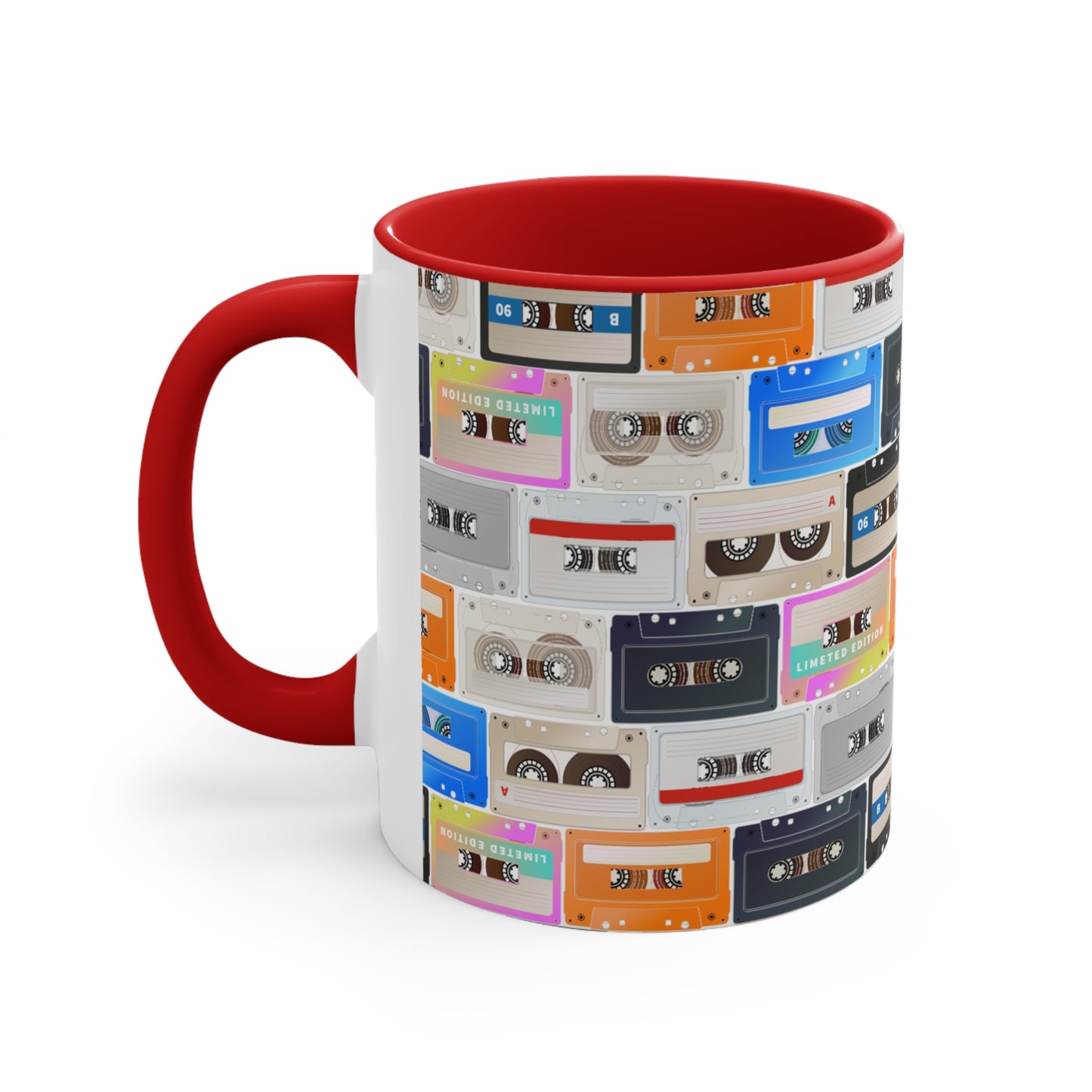 Cassette Design 1 Accent Coffee Mug, 11oz