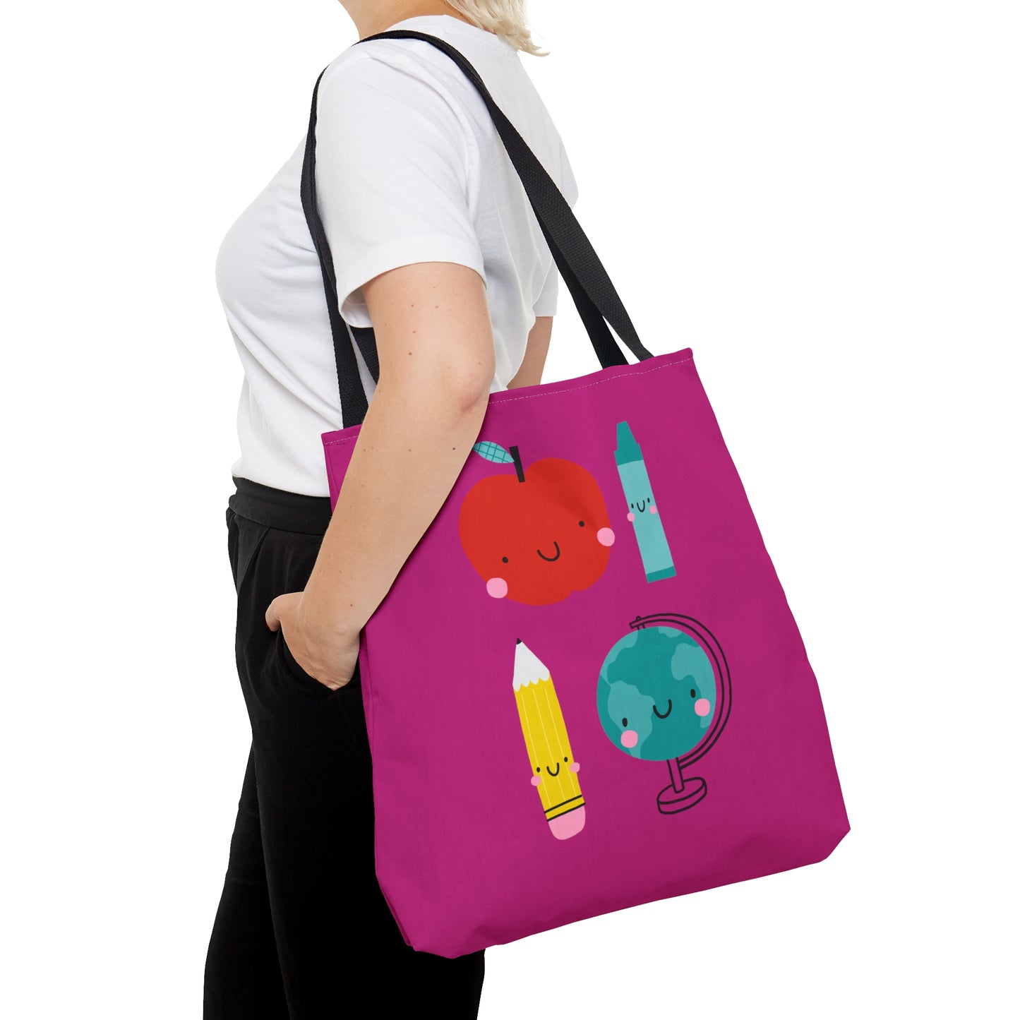 Cute Teacher Things Tote Bag (AOP)