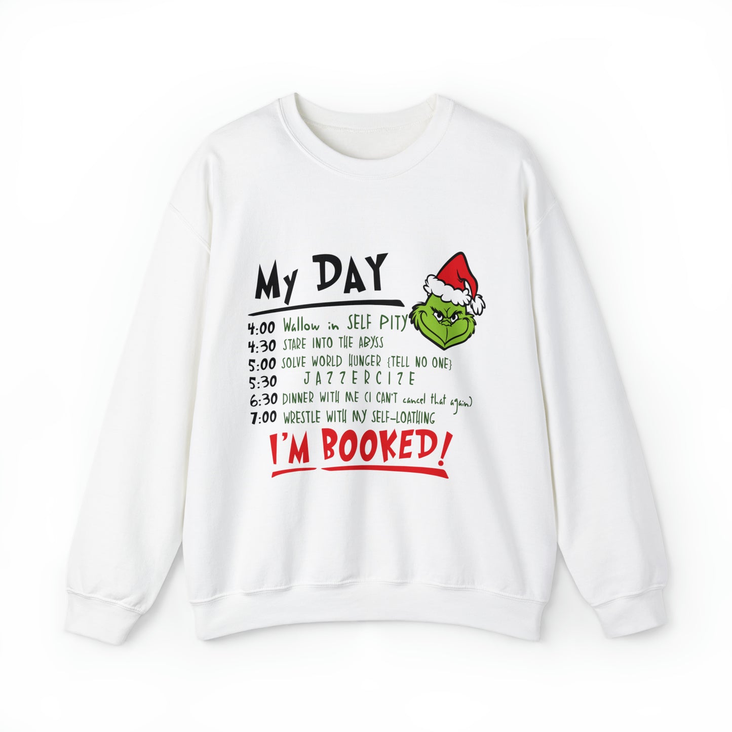 Grinch Schedule Unisex Heavy Blend™ Crewneck Sweatshirt