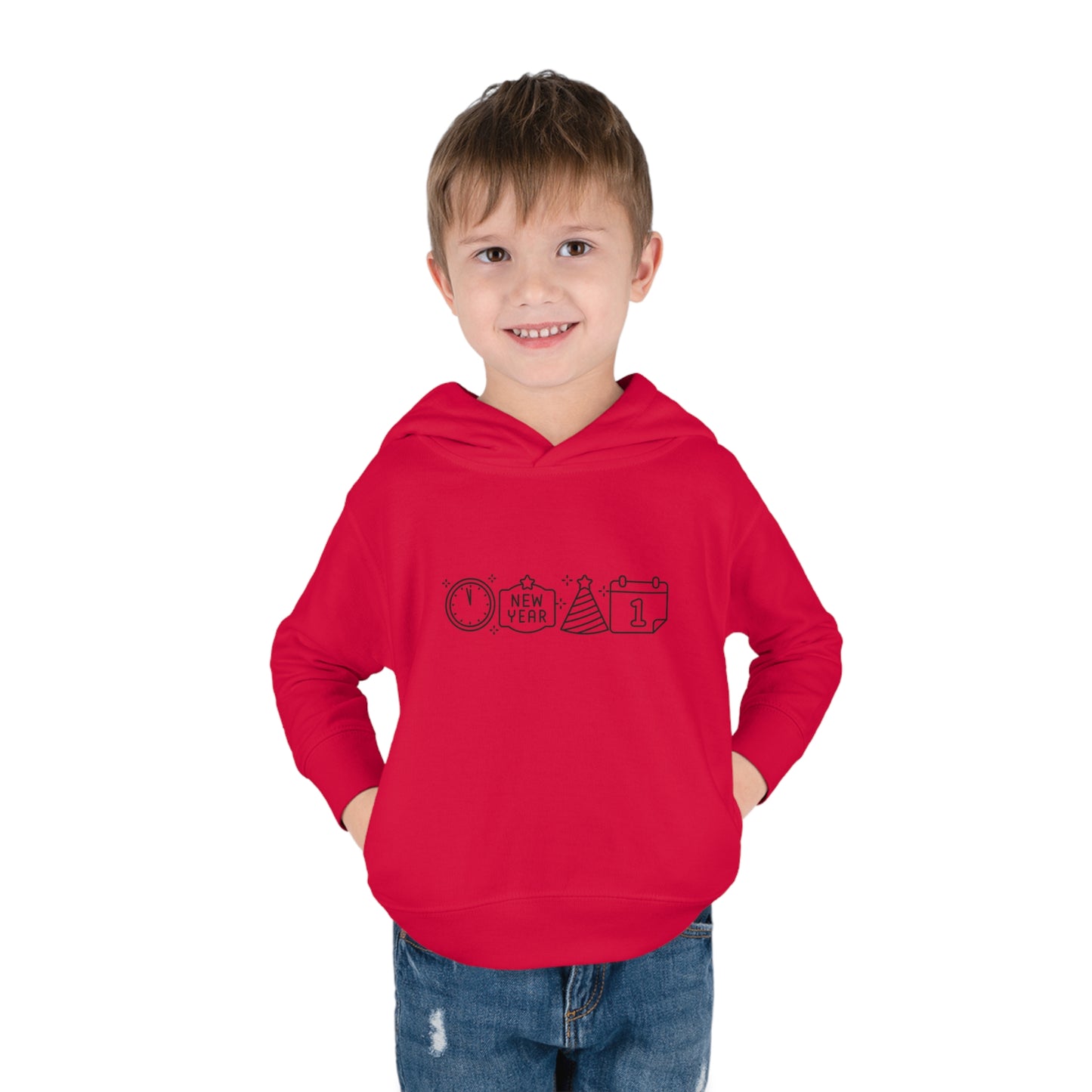 Simple New Years Symbols Toddler Pullover Fleece Hoodie
