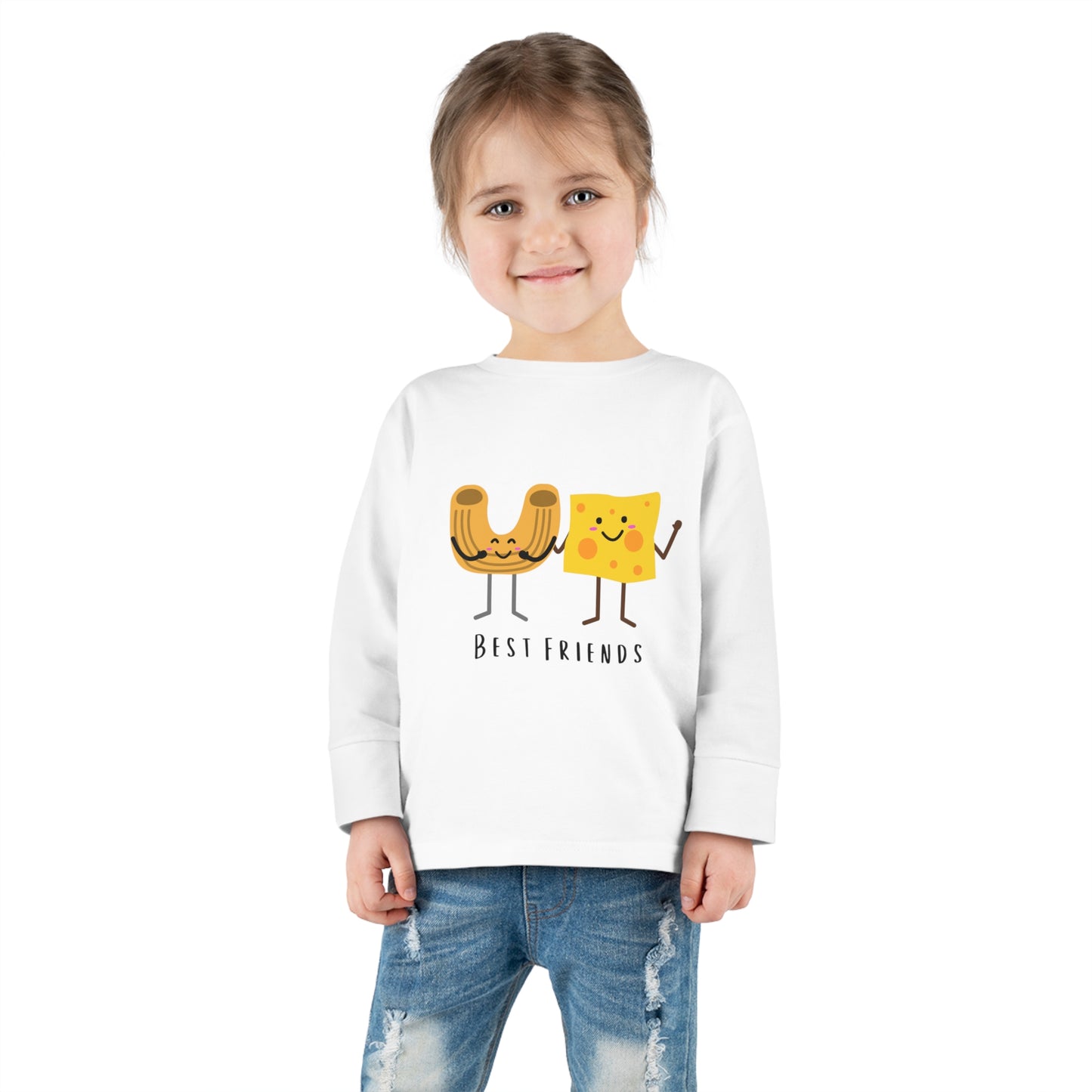 Mac and Cheese Best Friends Toddler Long Sleeve Tee