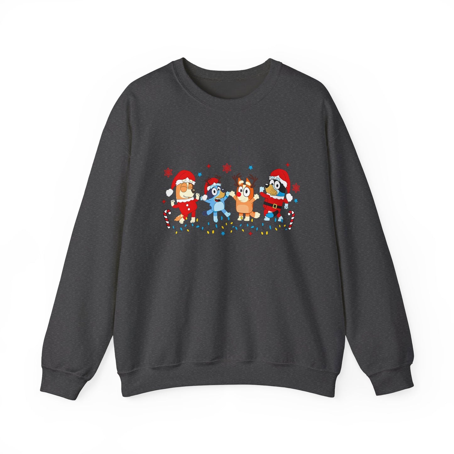 Heeler Family Dancing Christmas Unisex Heavy Blend™ Crewneck Sweatshirt