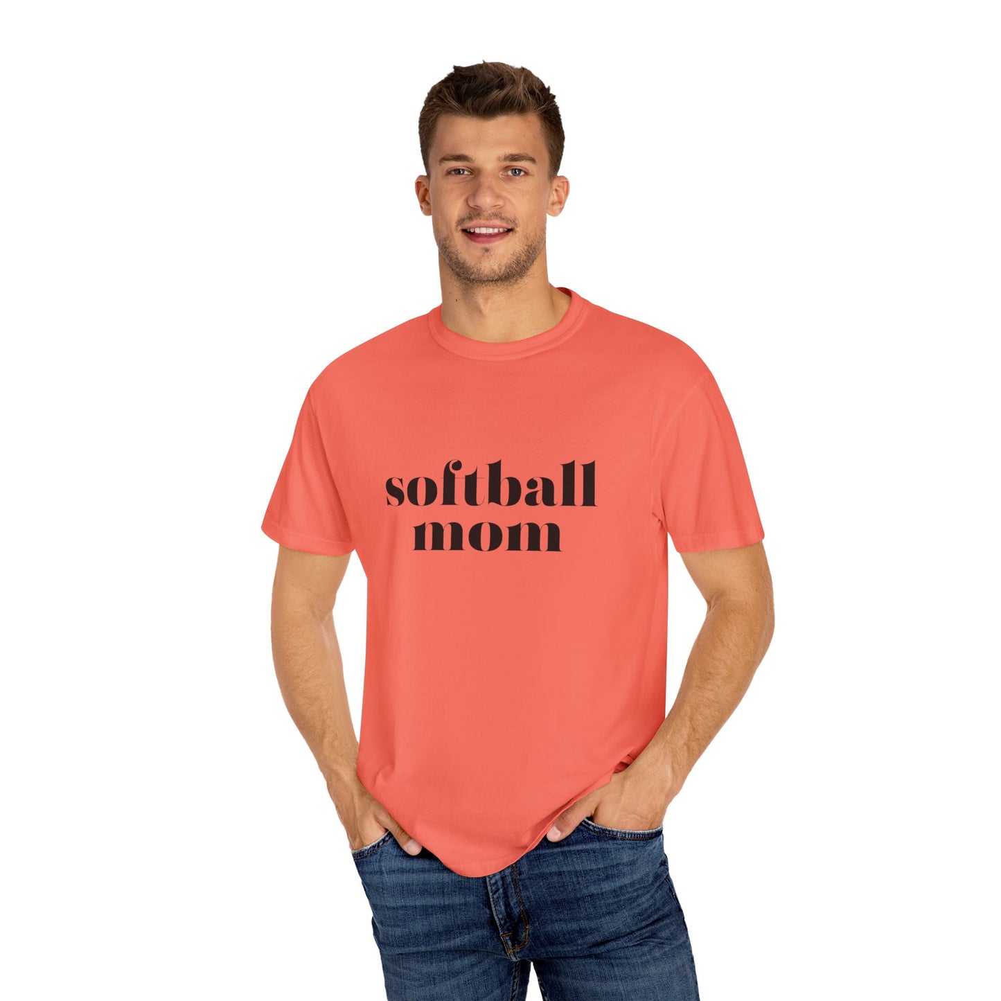 Softball Mom Unisex Garment-Dyed T-shirt
