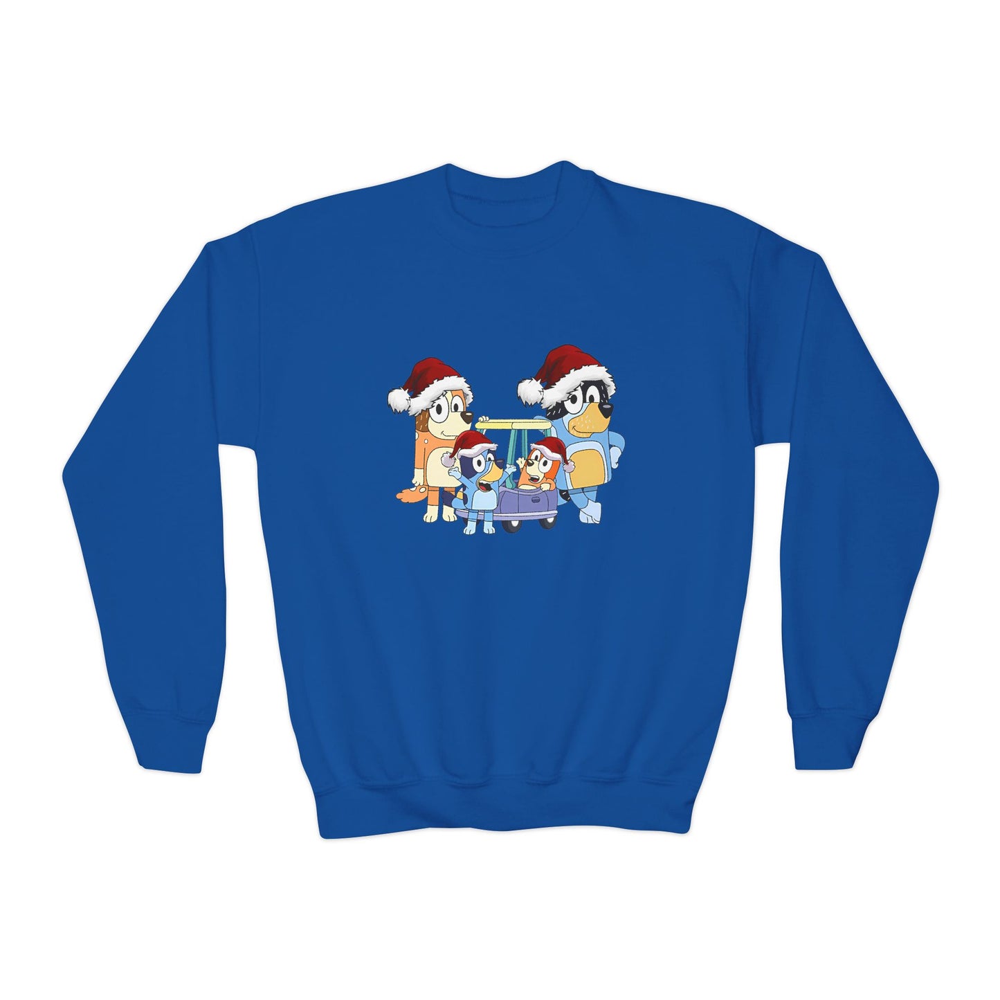 Heeler Family Christmas Youth Crewneck Sweatshirt