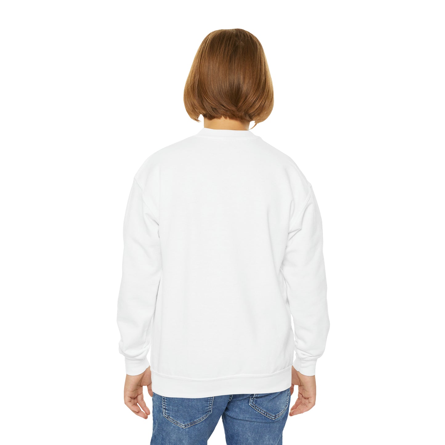 Mickey and Minnie in Wreath Youth Crewneck Sweatshirt