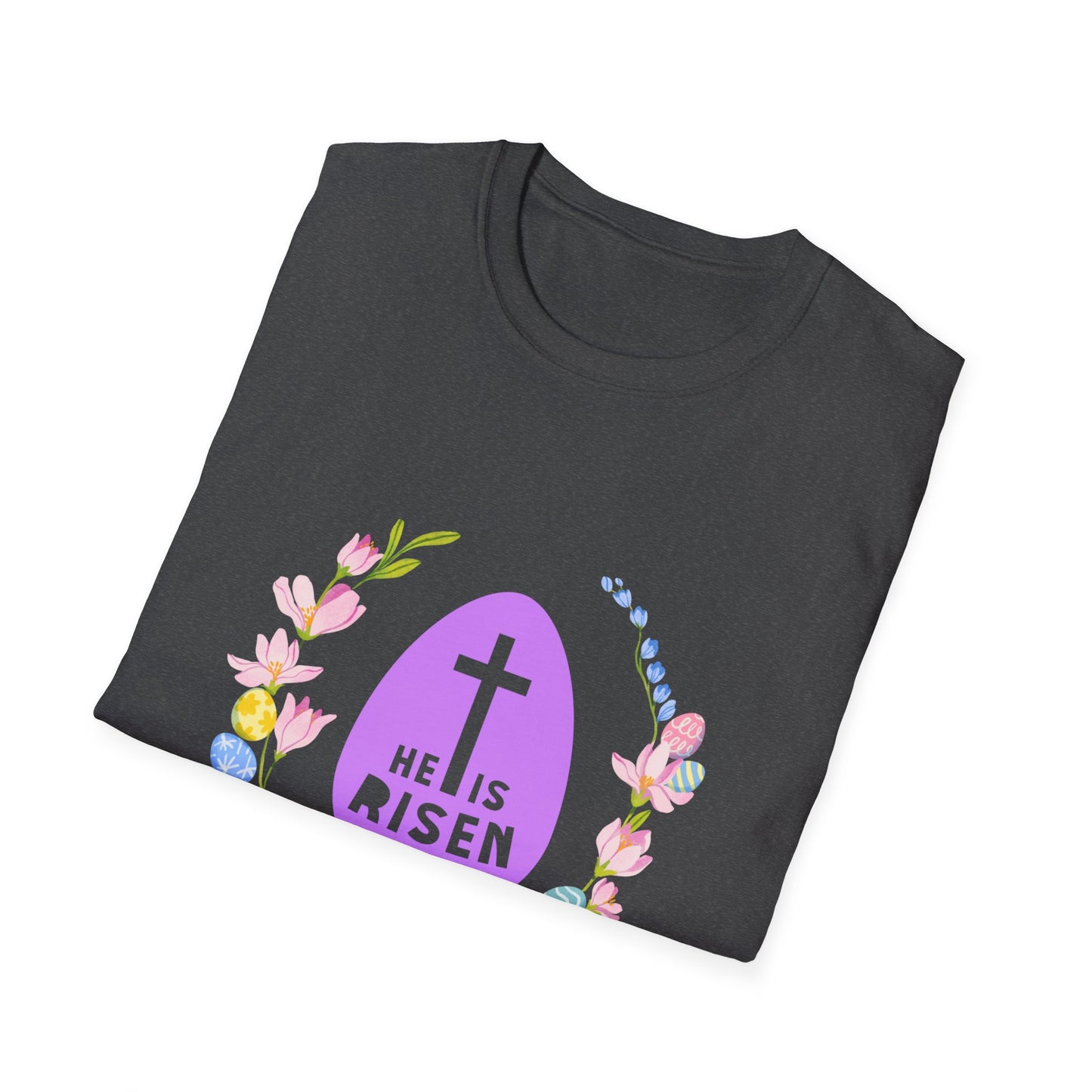 He Is Risen Easter Egg Unisex Softstyle T-Shirt