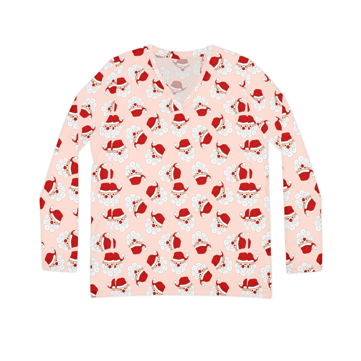 Jolly Old Elf Women's Long Sleeve V-neck Pajama Shirt