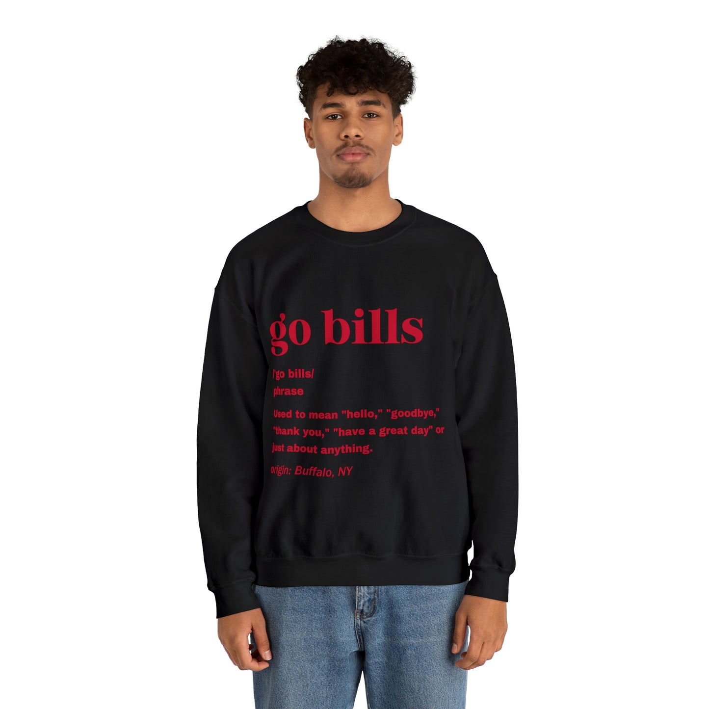 Go Bills Red Unisex Heavy Blend™ Crewneck Sweatshirt