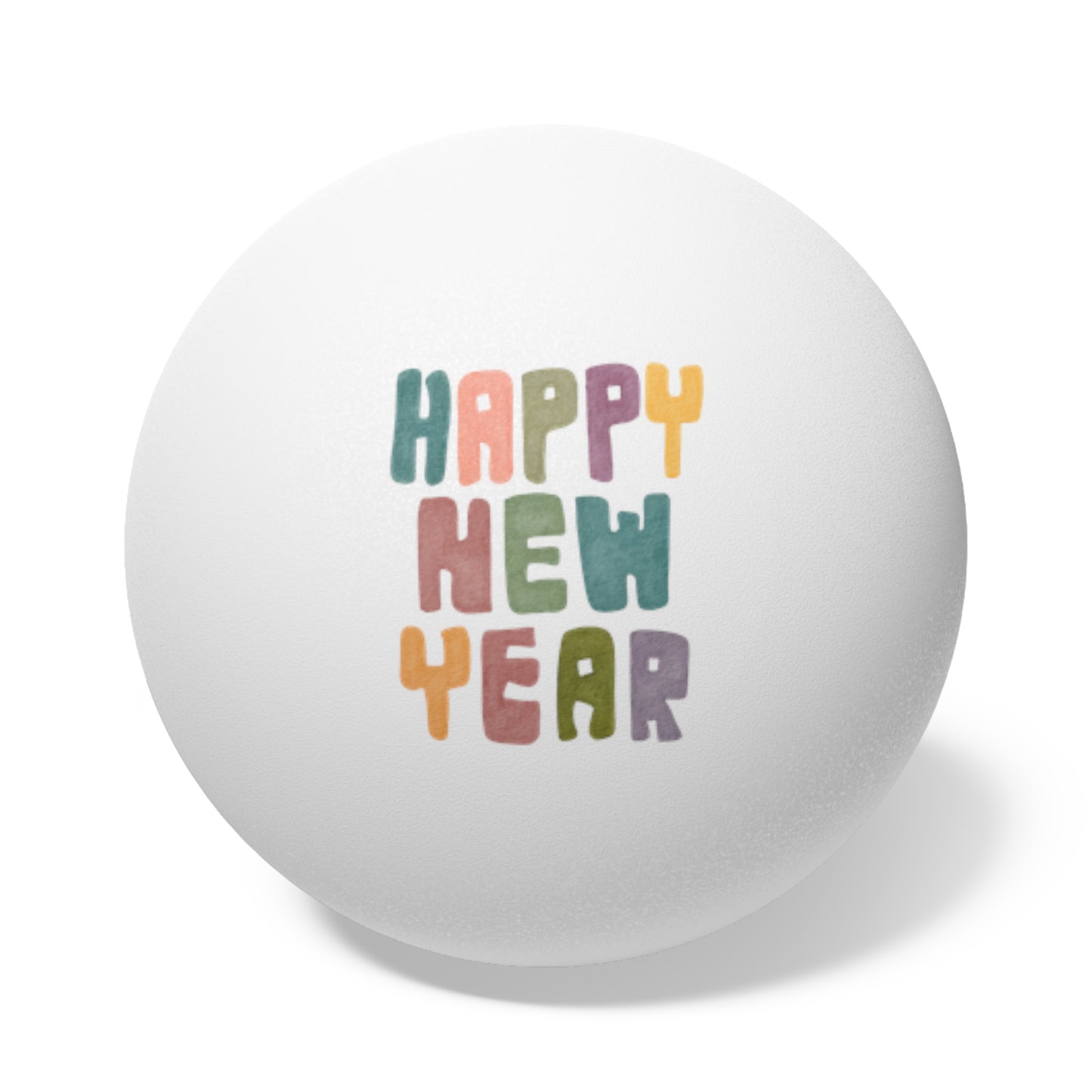 Happy New Year Beer Pong Balls, 6 pcs
