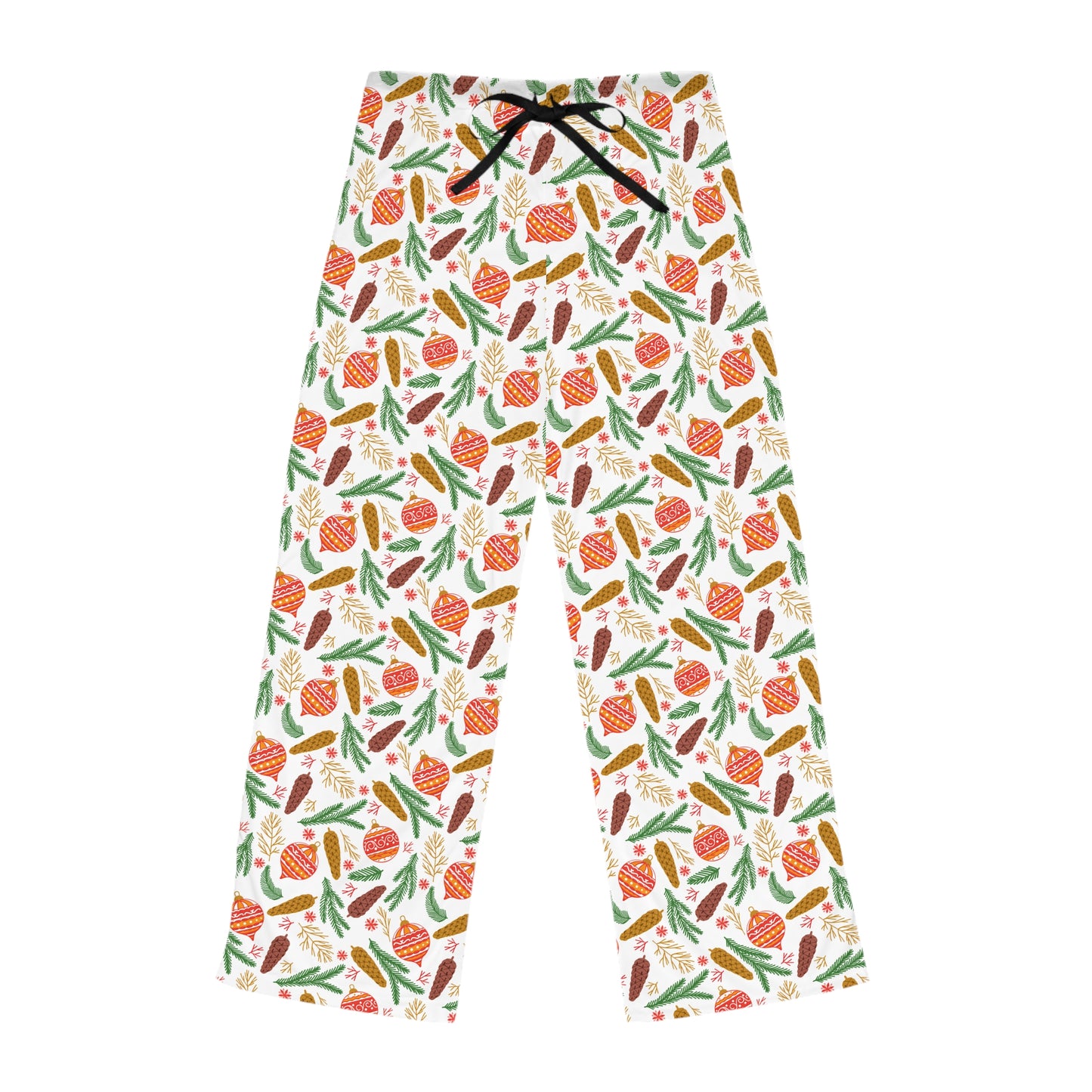 Festive Ornaments and Pinecones Women's Pajama Pants