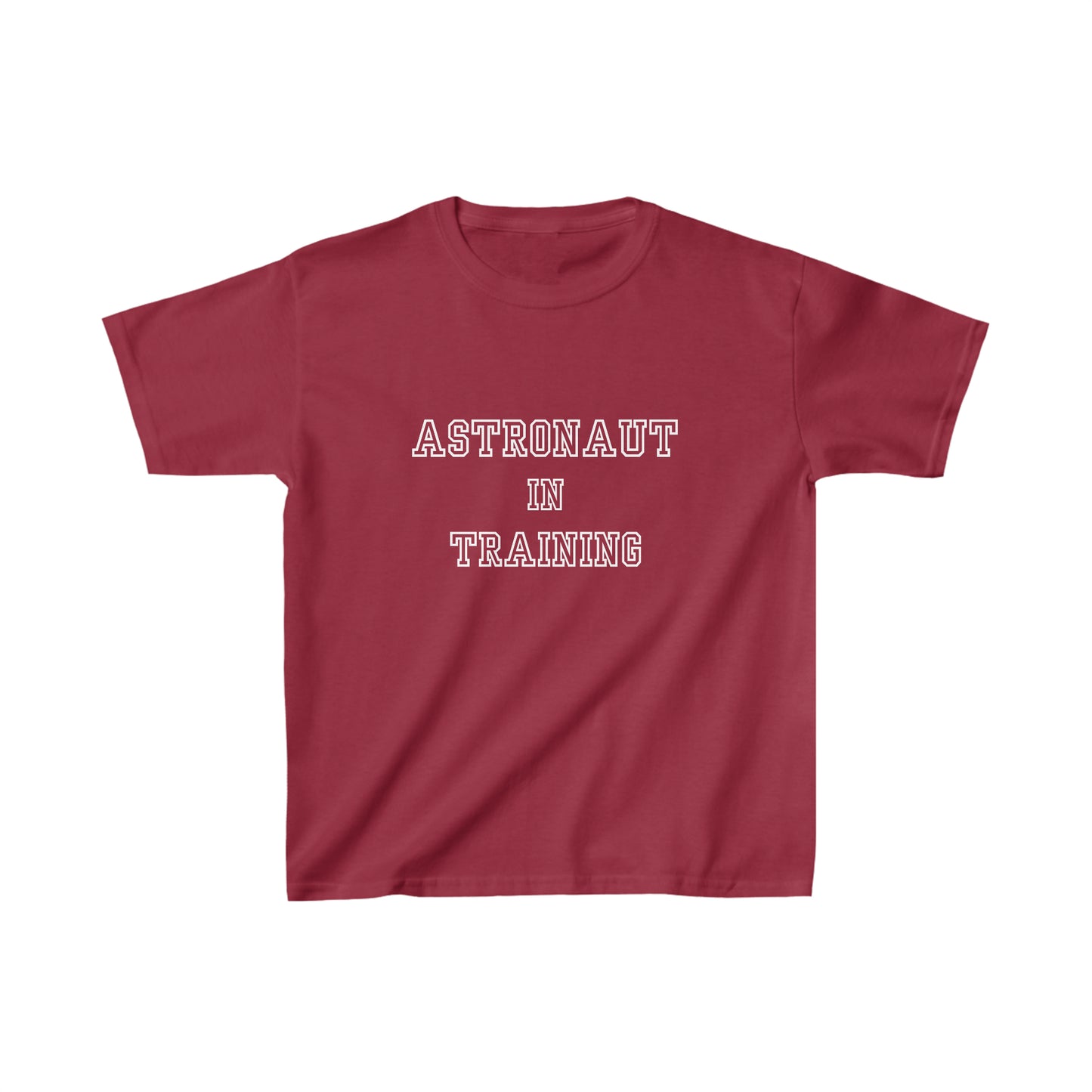 Astronaut in Training White Font Kids Heavy Cotton™ Tee