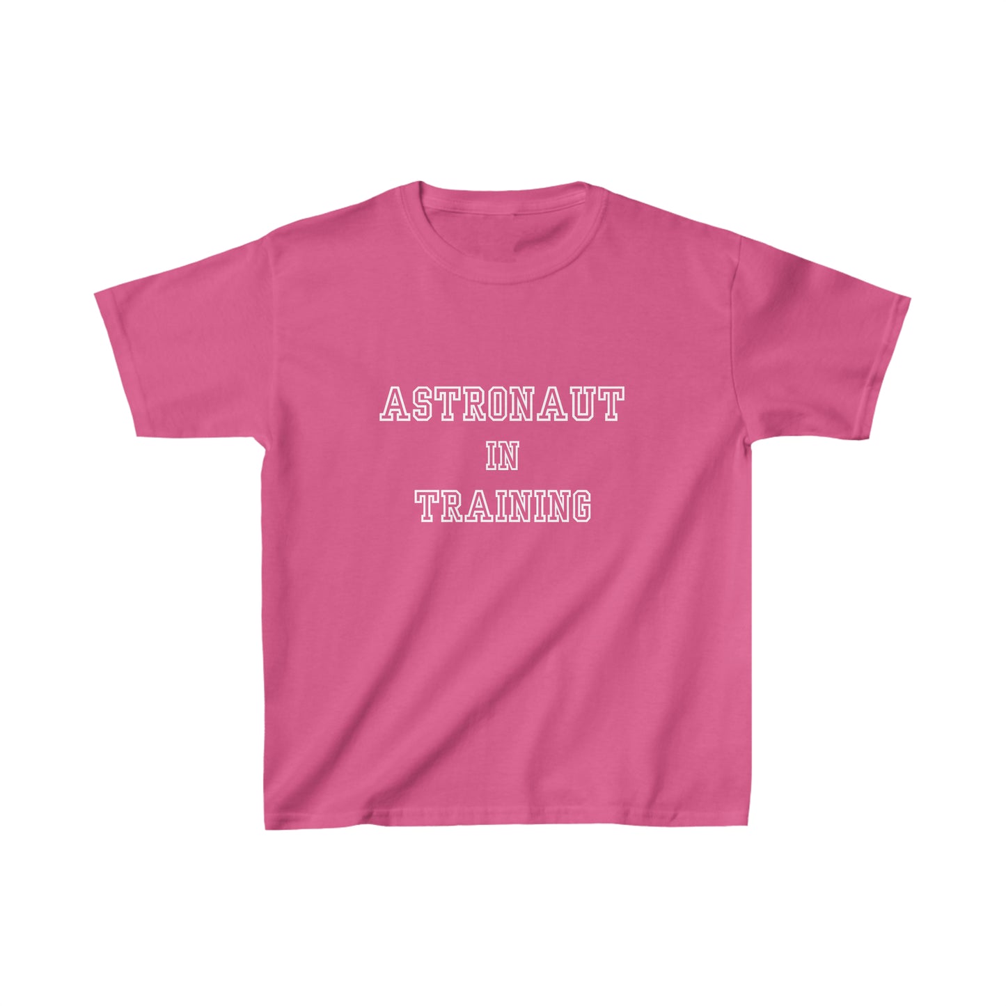 Astronaut in Training White Font Kids Heavy Cotton™ Tee