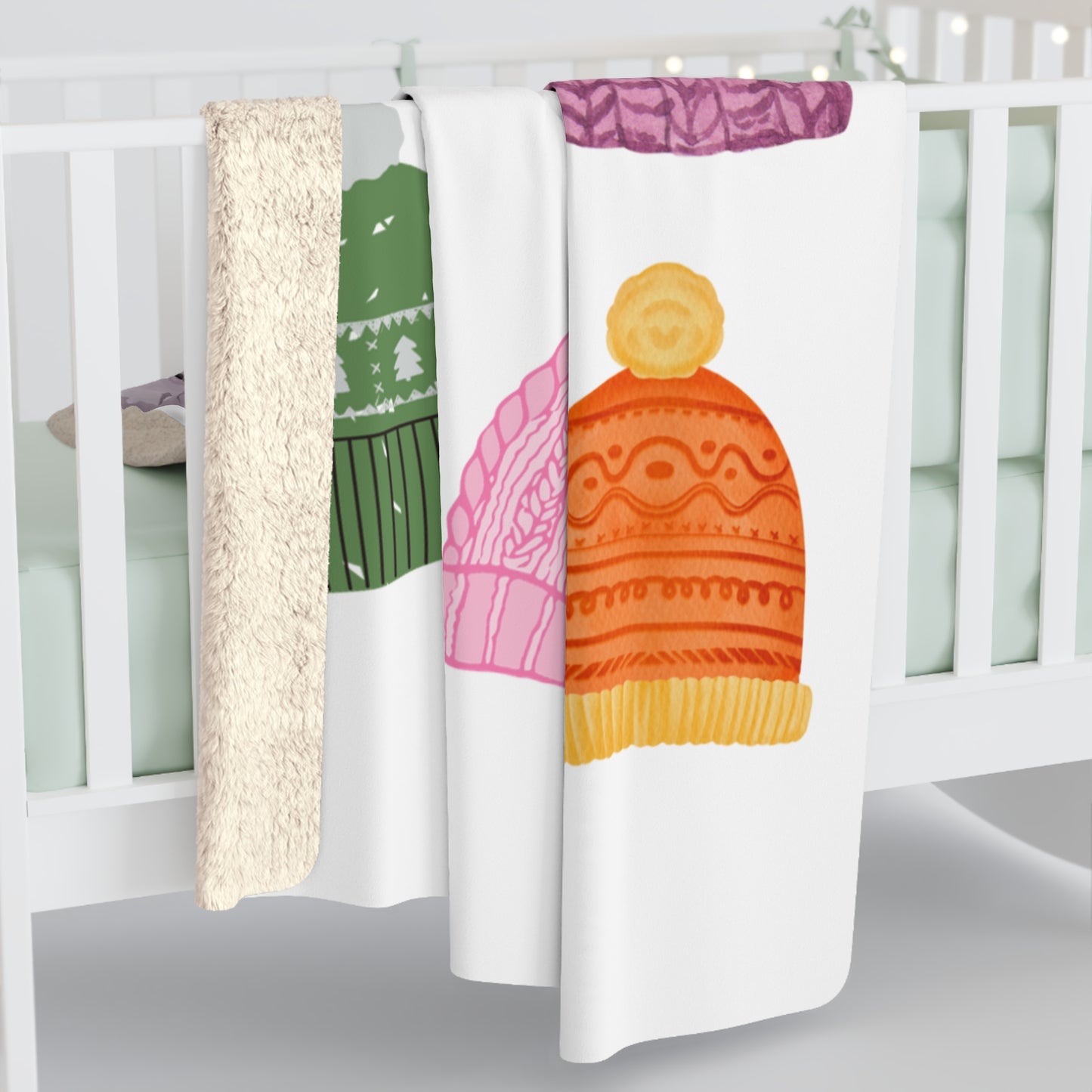Warm Hats Sherpa Fleece Blanket