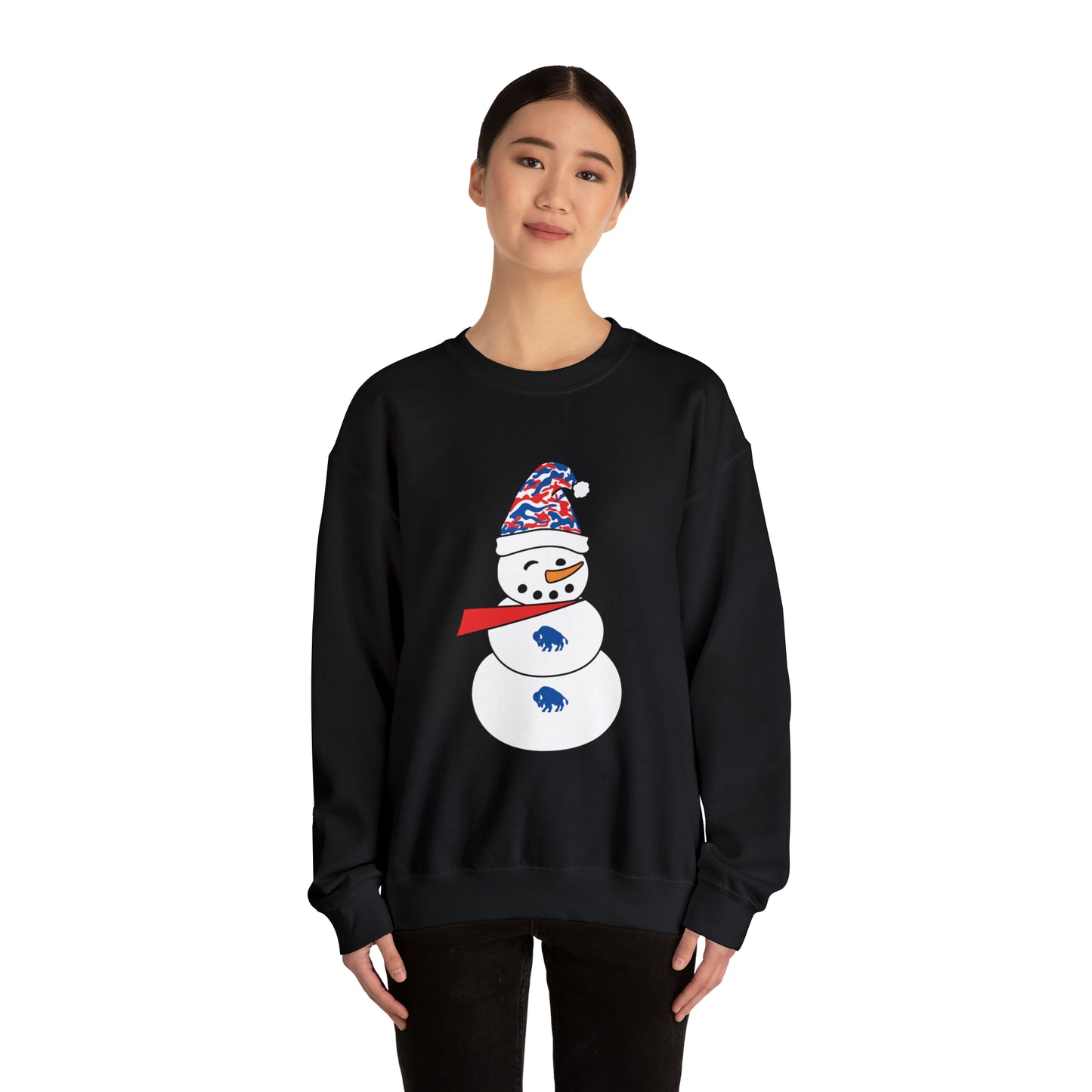 Buffalo Bills Snowman Unisex Heavy Blend™ Crewneck Sweatshirt