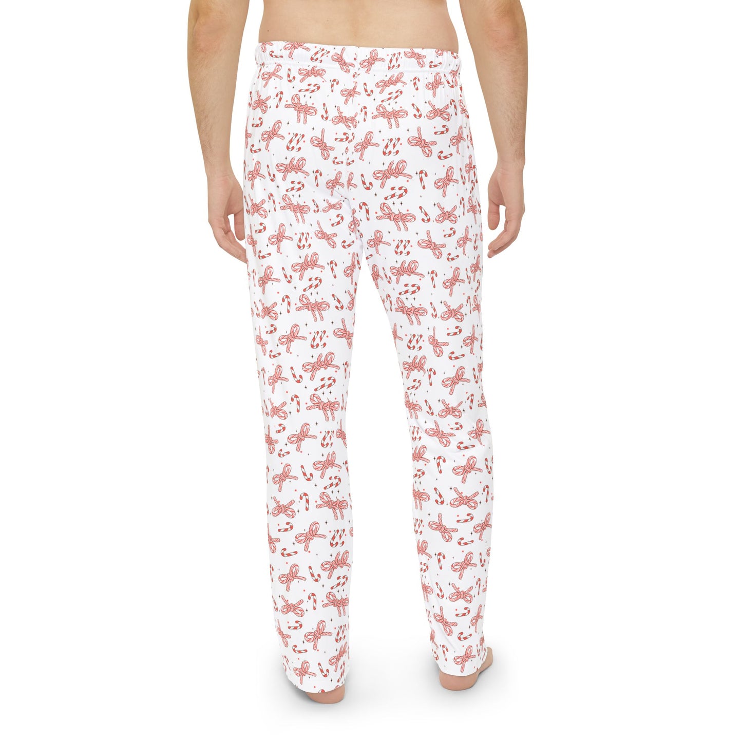 Candy Cane Ribbons Men's Pajama Pants