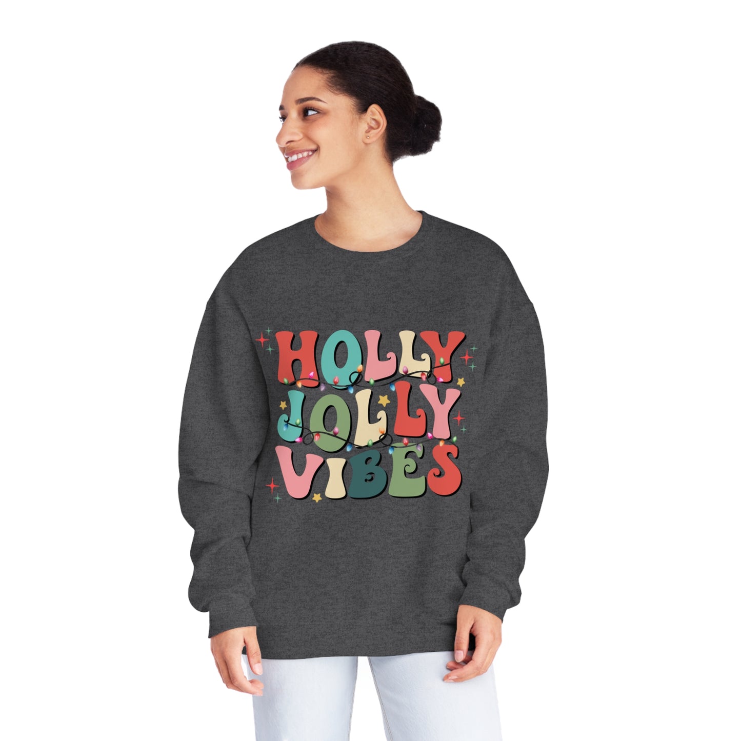 Holly Jolly Vibes Unisex NuBlend® Crewneck Sweatshirt