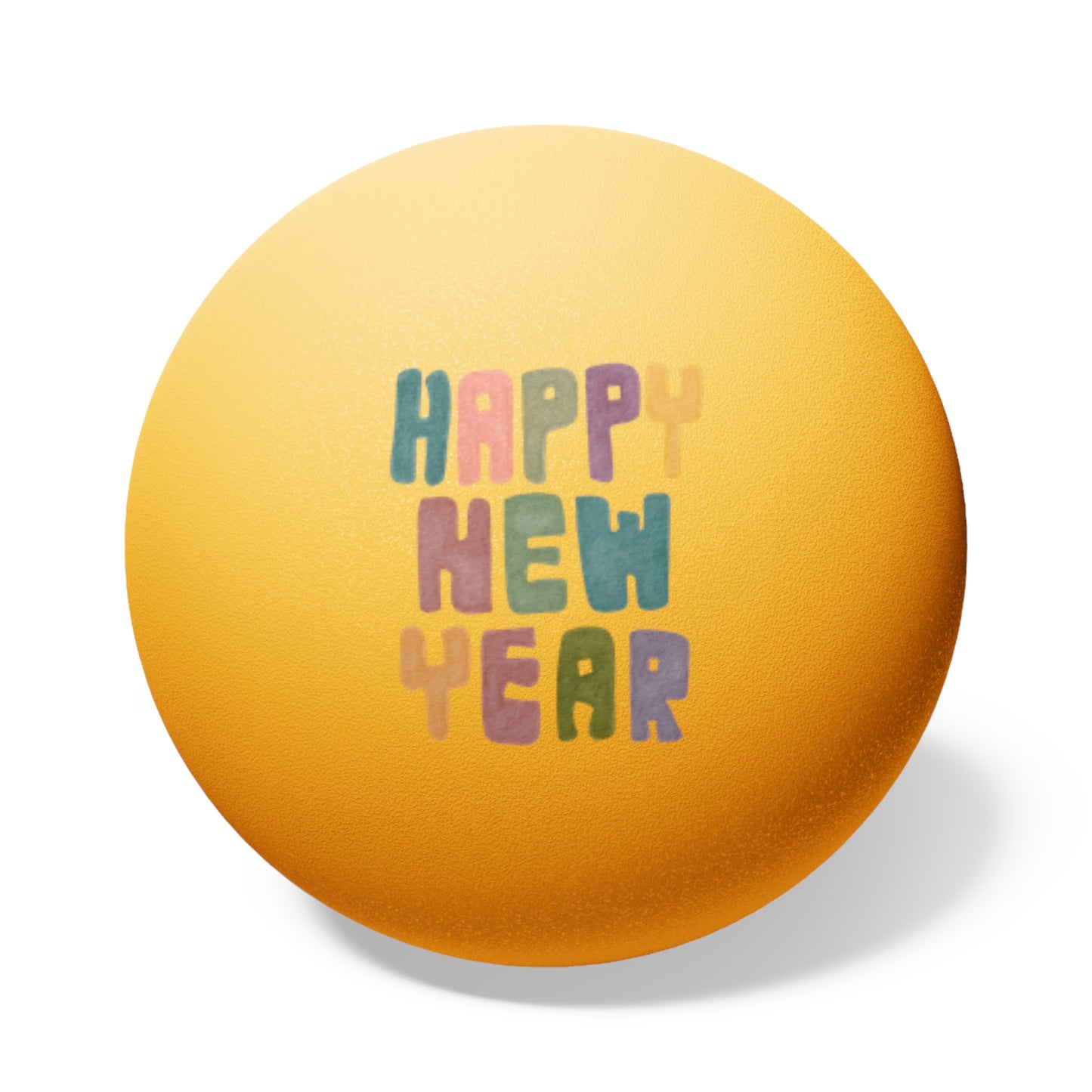 Happy New Year Beer Pong Balls, 6 pcs