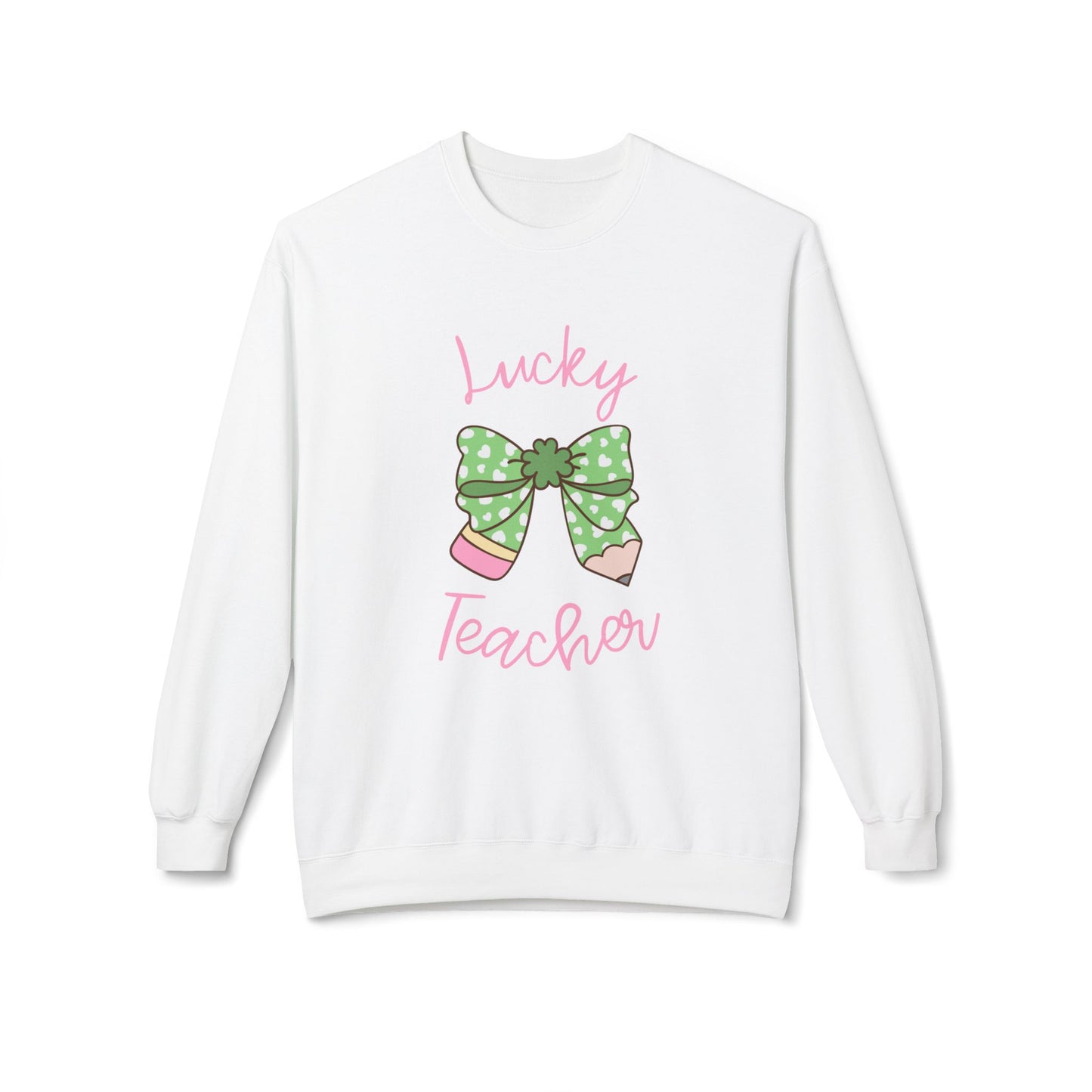 Lucky Teacher Unisex Midweight Softstyle Fleece Crewneck Sweatshirt
