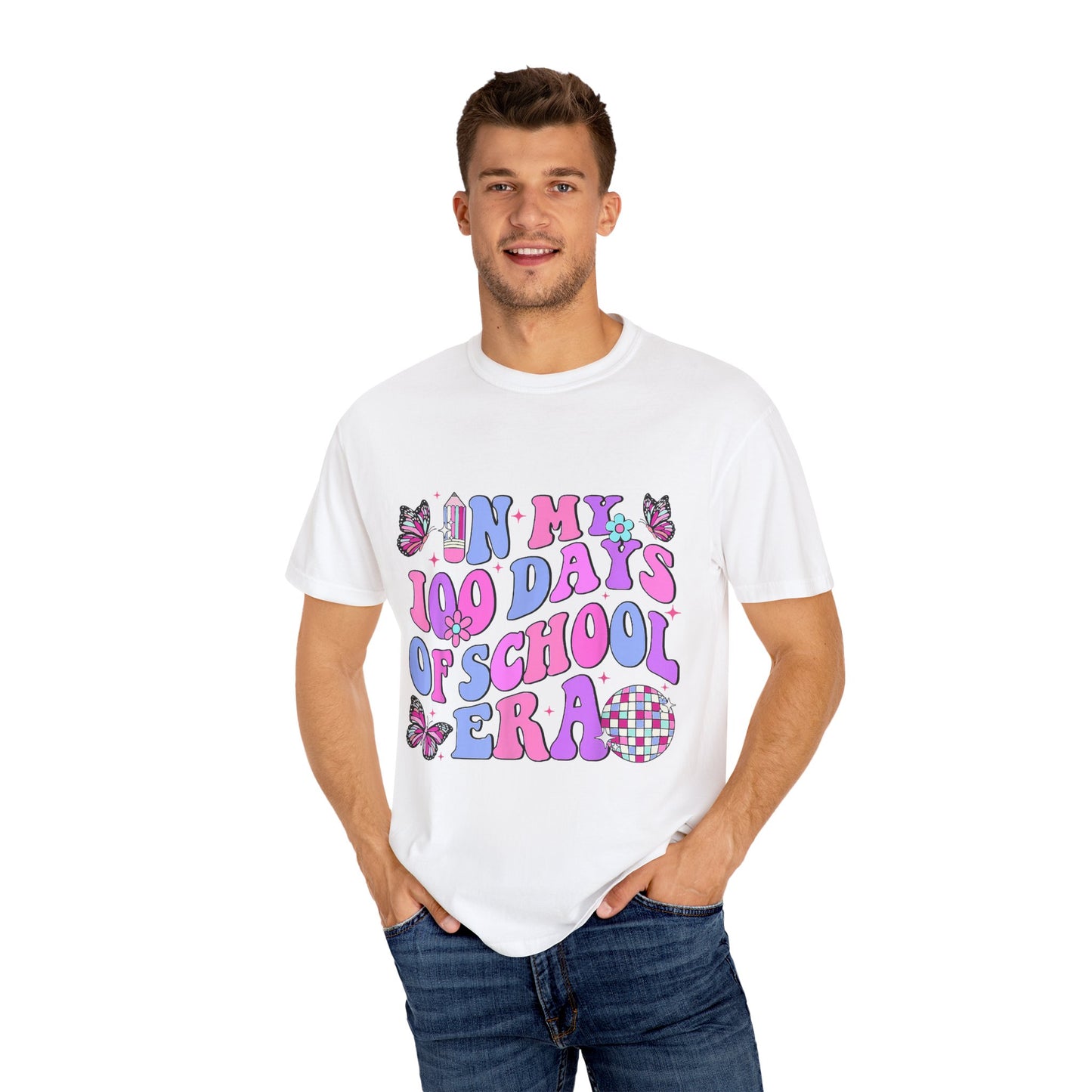 In My 100 Days of School Era 2 Unisex Garment-Dyed T-shirt
