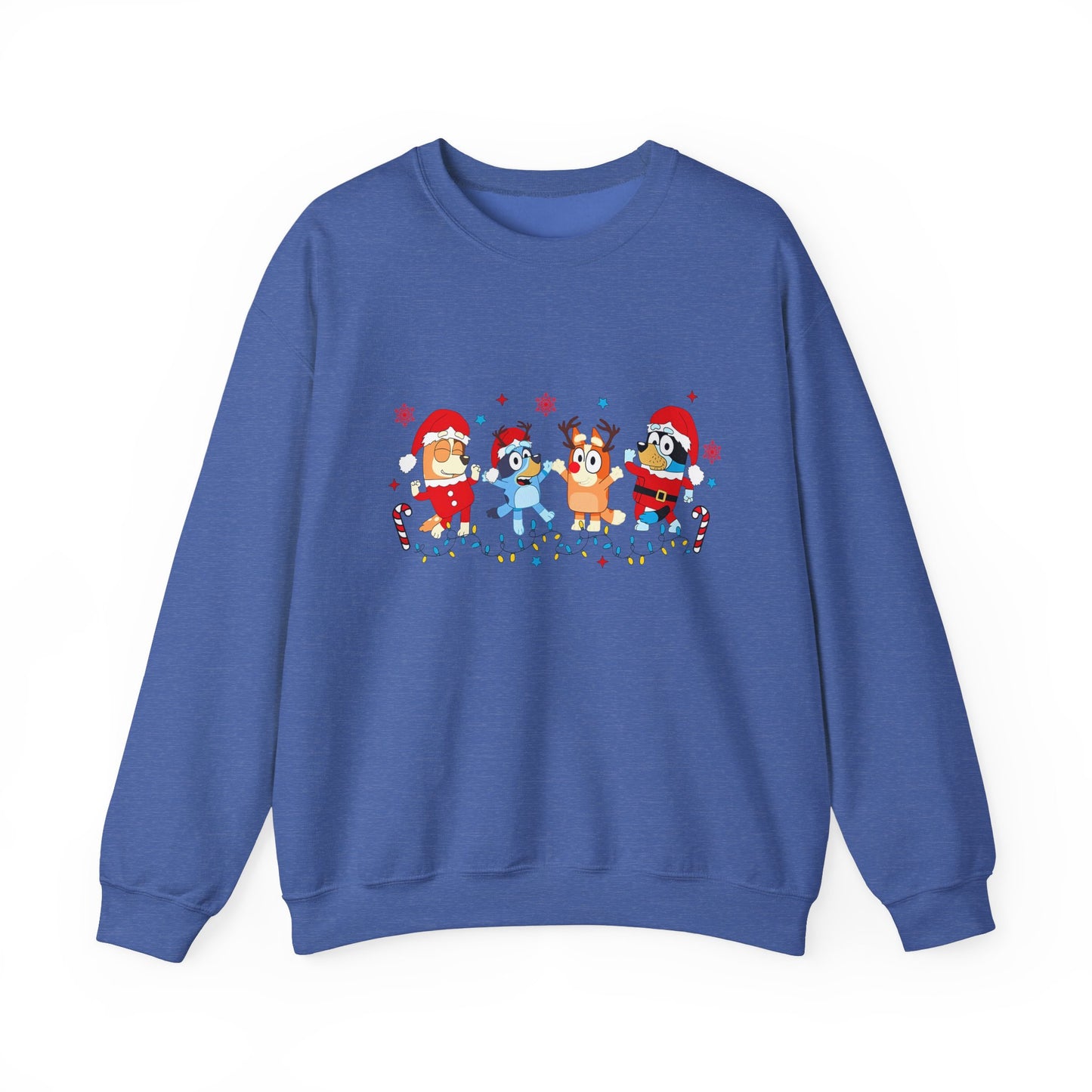 Heeler Family Dancing Christmas Unisex Heavy Blend™ Crewneck Sweatshirt
