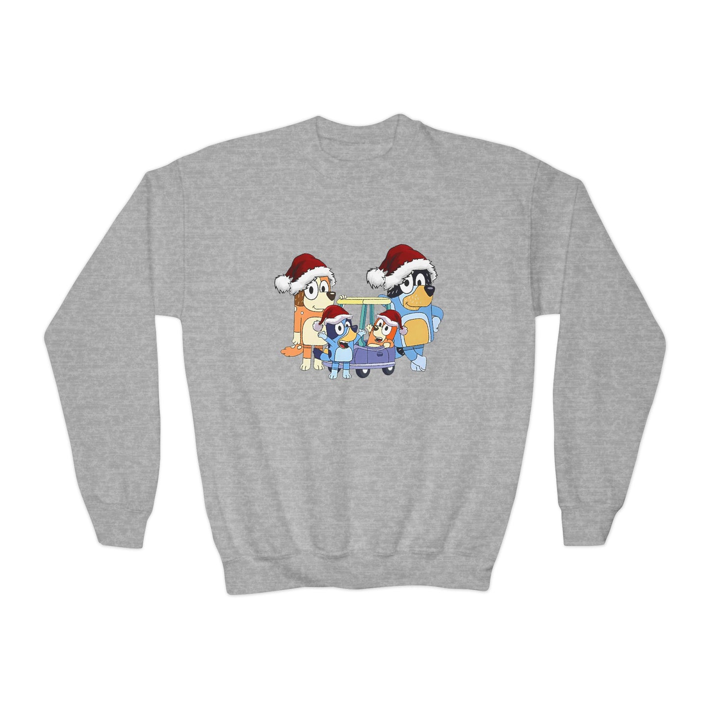 Heeler Family Christmas Youth Crewneck Sweatshirt