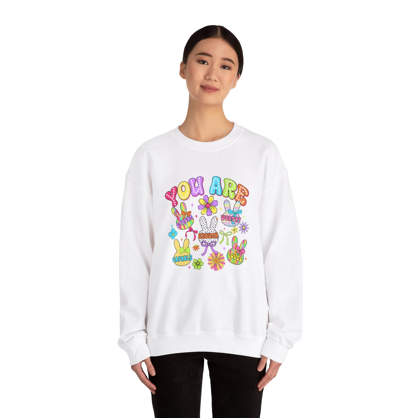 You Are Amazing Crewneck Sweatshirt - Colorful Unisex Heavy Blend™
