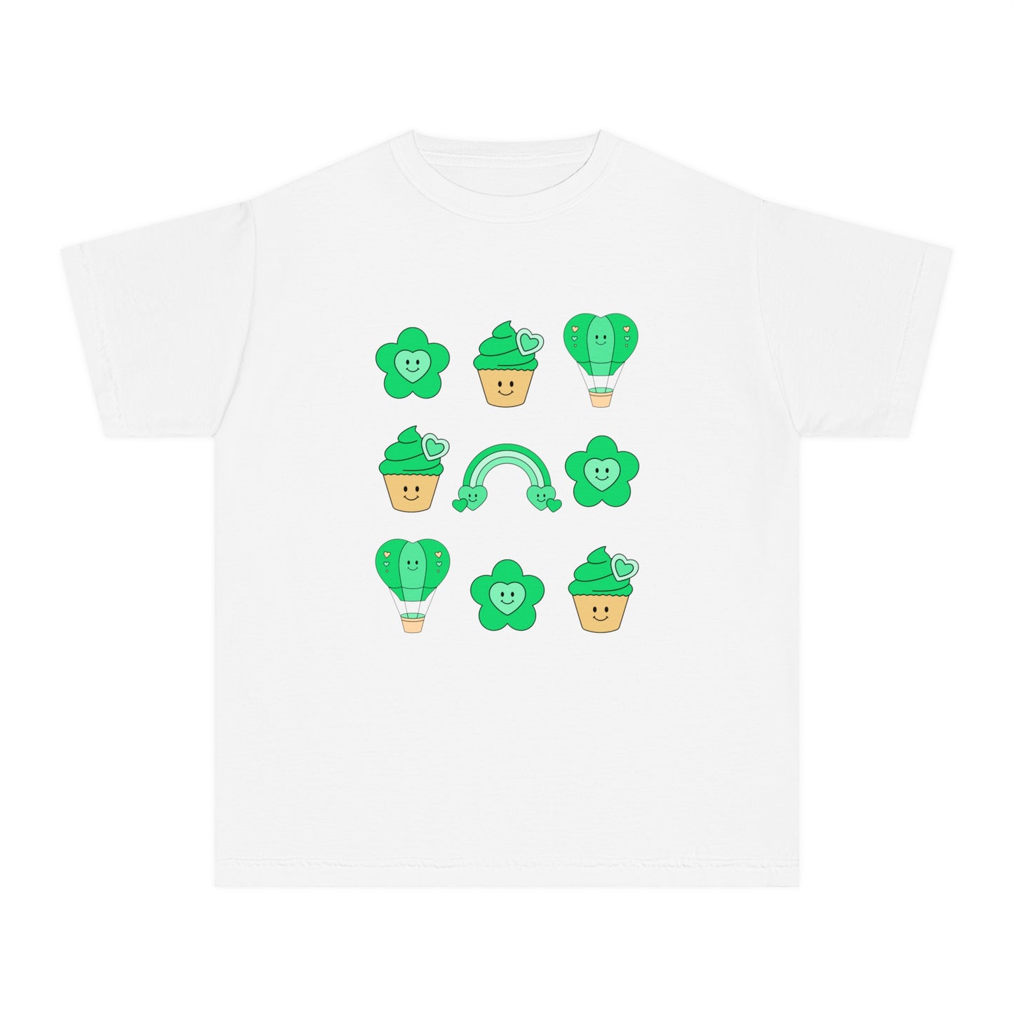 Cutesy St. Patrick's Day Coquette Youth Midweight Tee