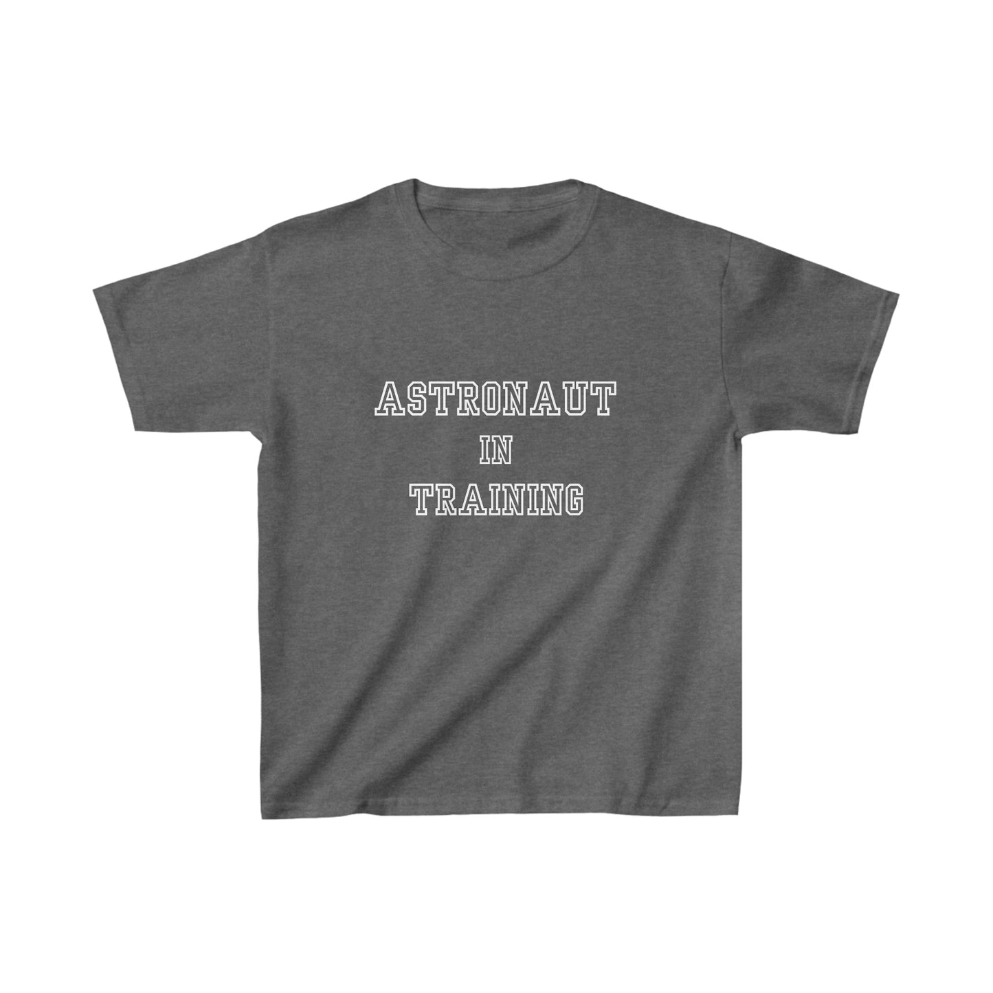 Astronaut in Training White Font Kids Heavy Cotton™ Tee
