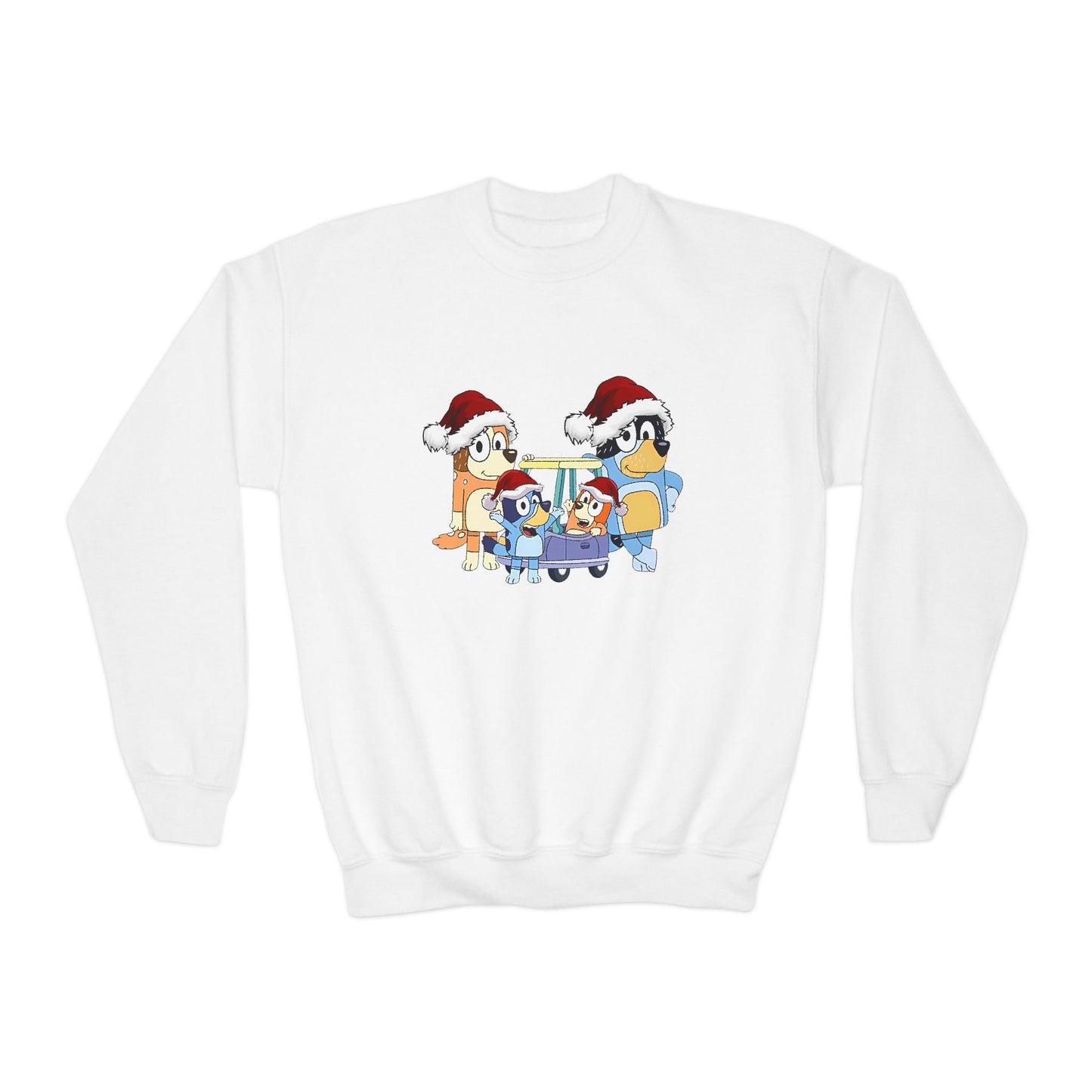 Heeler Family Christmas Youth Crewneck Sweatshirt
